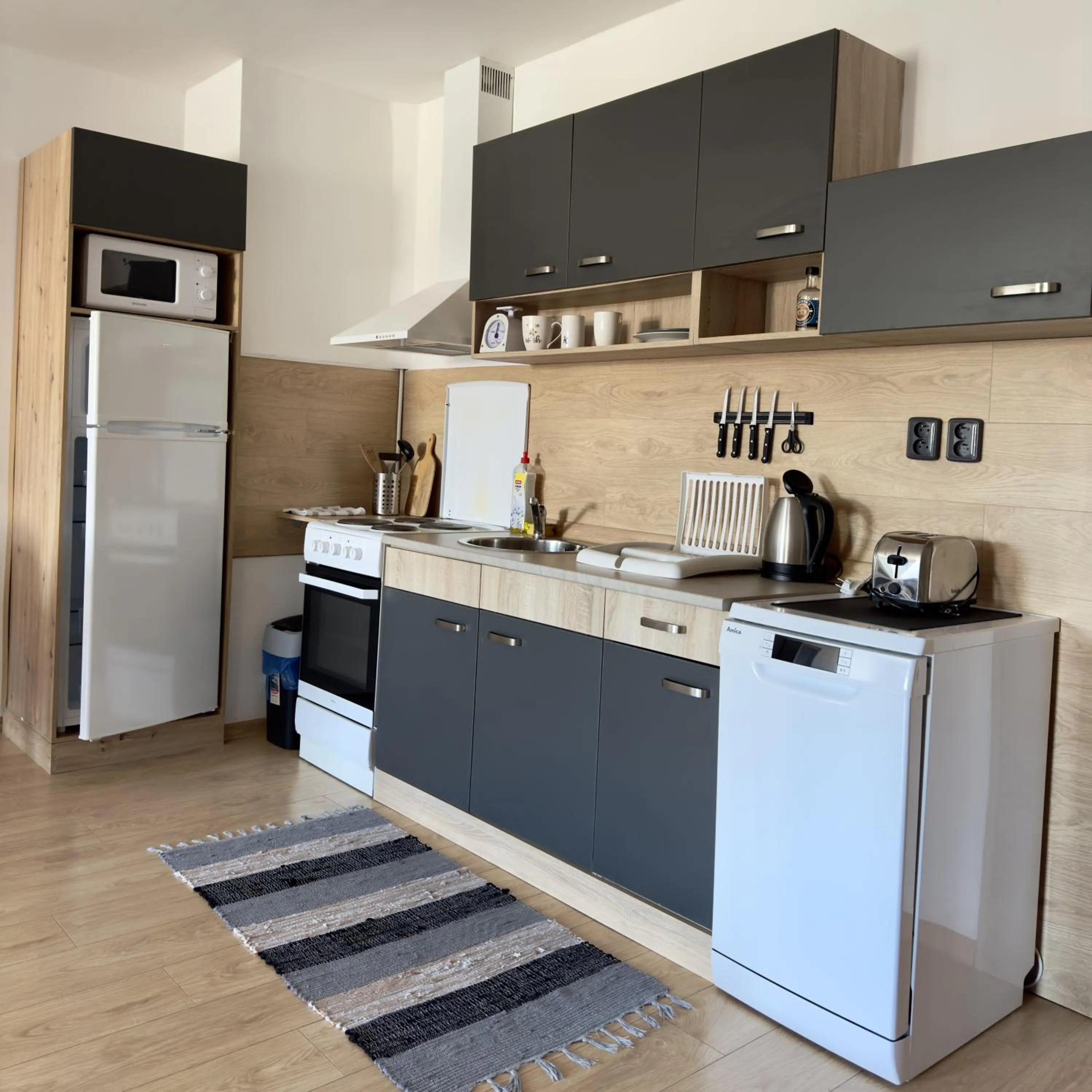 Kitchen or kitchenette in Central Apartments