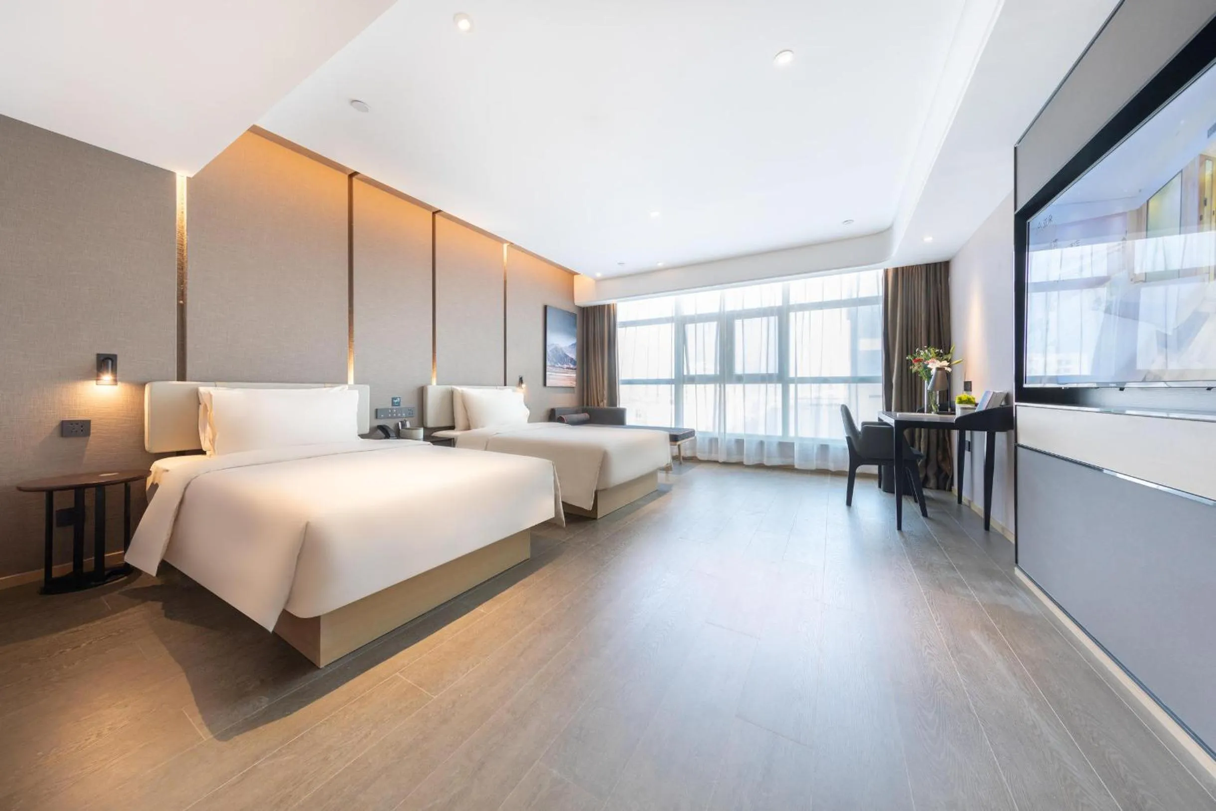 Bed in Atour Hotel Bohai International Plaza Binzhou