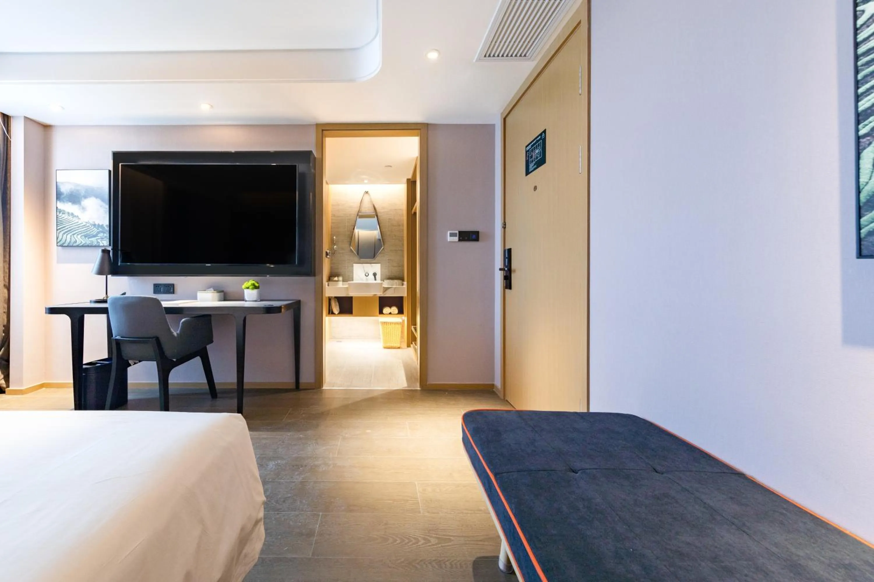 Bed in Atour Hotel Bohai International Plaza Binzhou