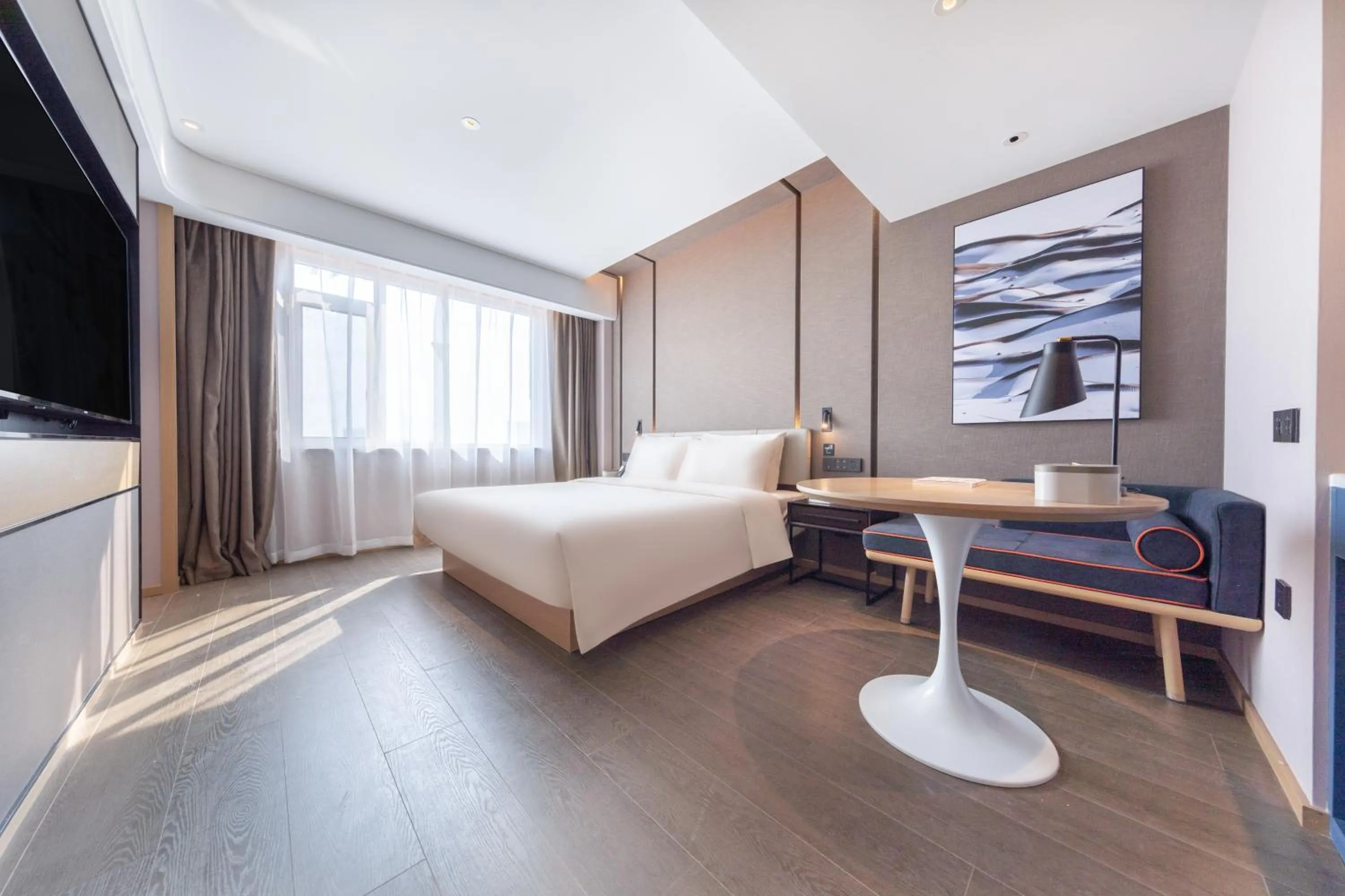 Bed in Atour Hotel Bohai International Plaza Binzhou