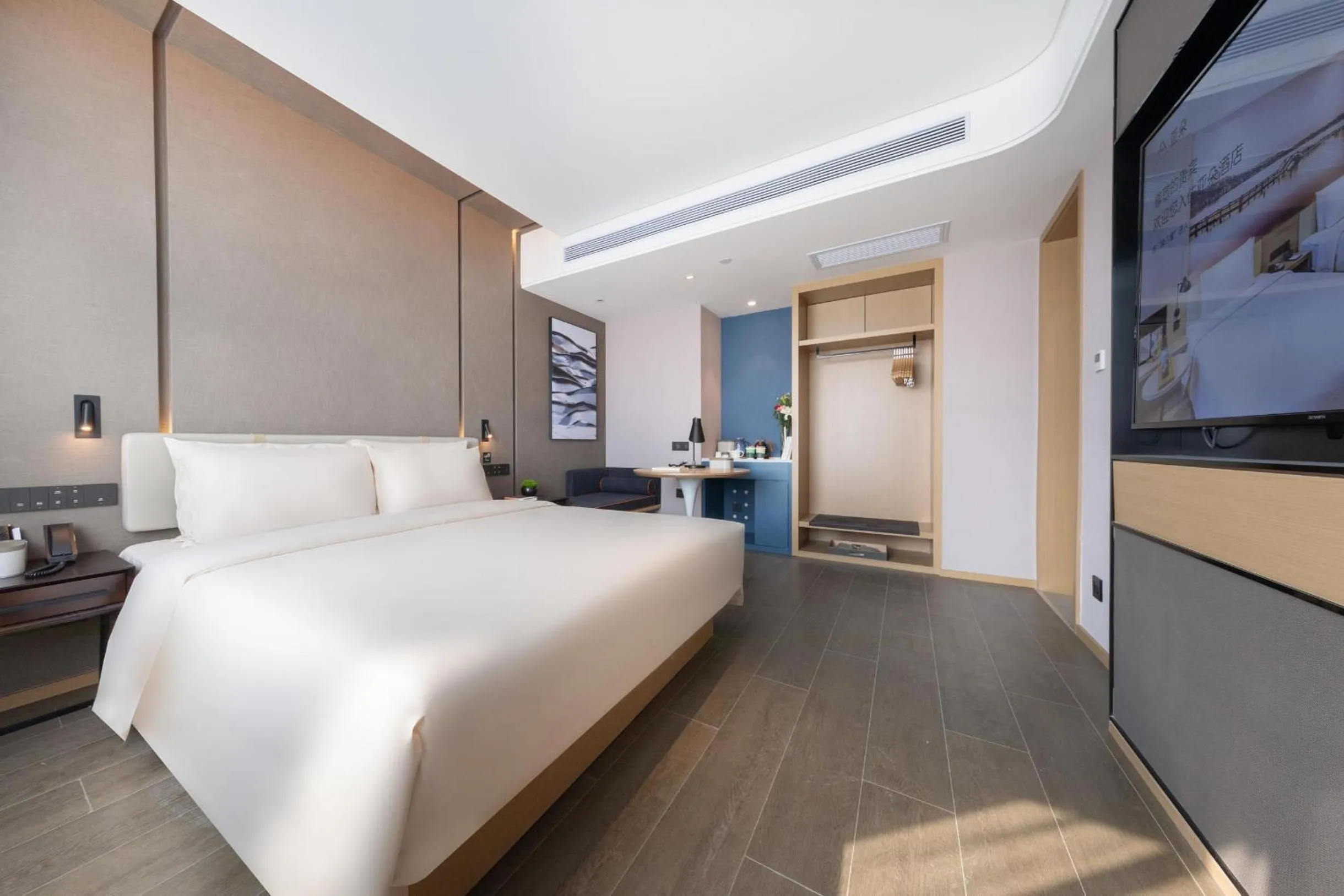 Bed in Atour Hotel Bohai International Plaza Binzhou