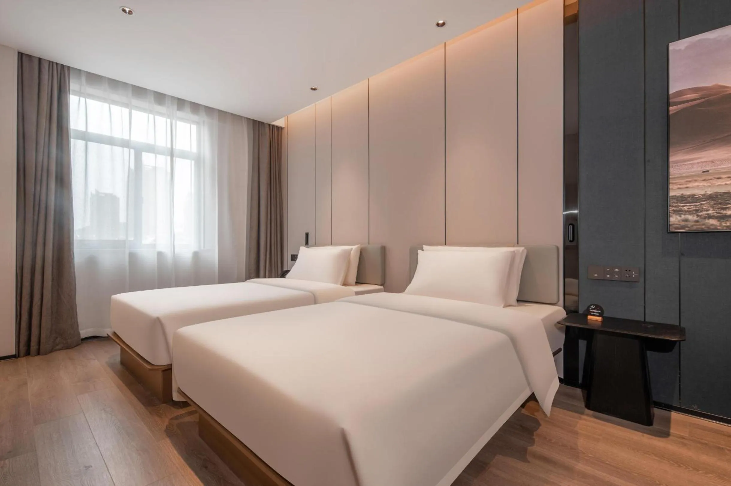 Bed in Atour Hotel Jiaojiang Taizhou
