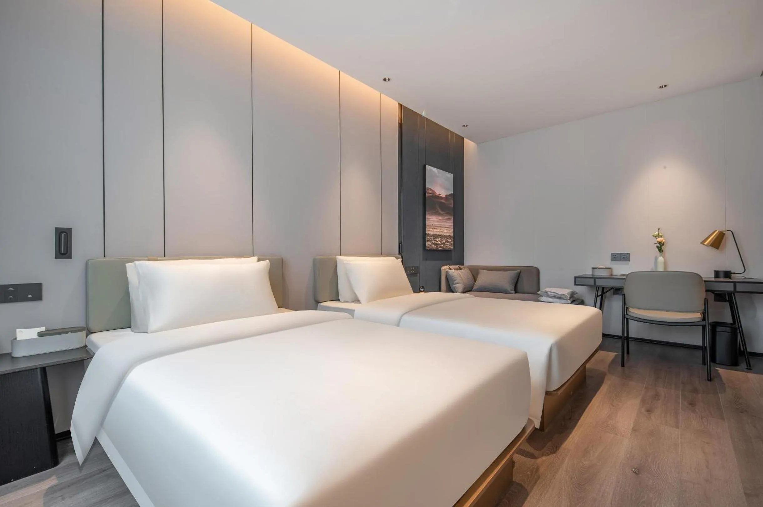 Bed in Atour Hotel Jiaojiang Taizhou