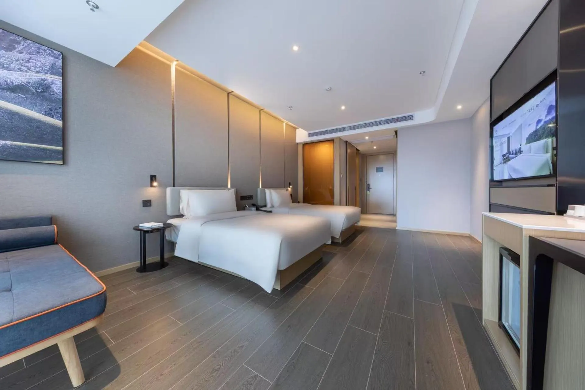 Bed in Atour Hotel Hefei Feidong High Speed Railway Station
