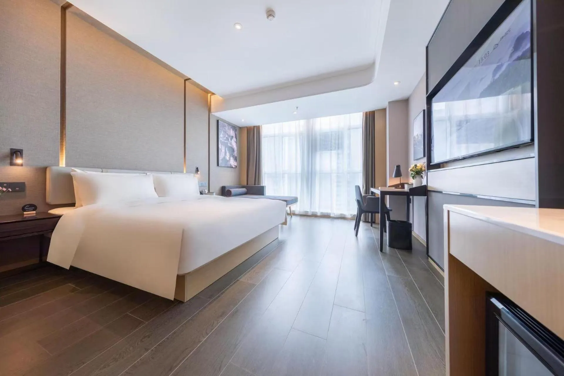 Bed in Atour Hotel Hefei Feidong High Speed Railway Station