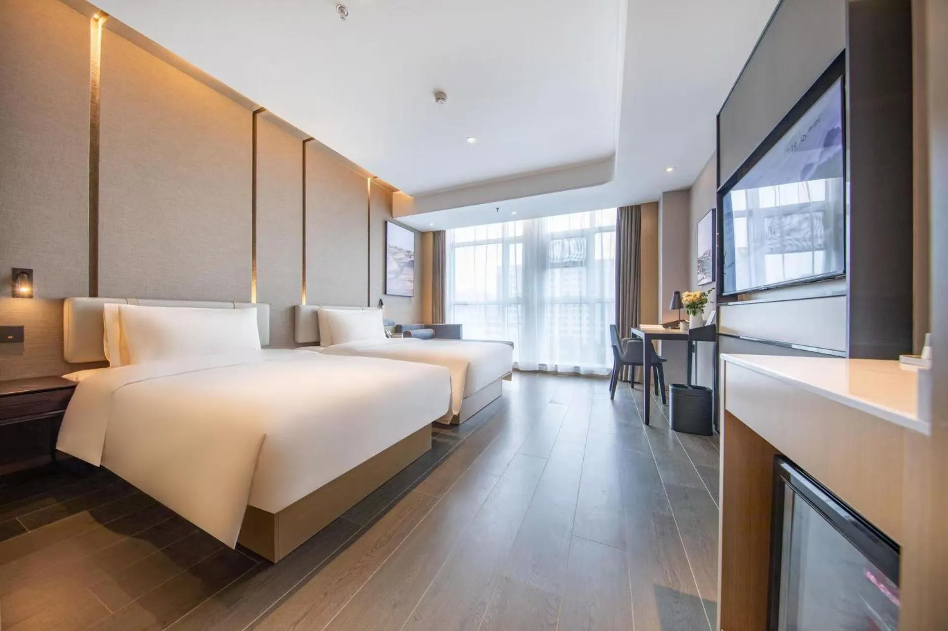 Bed in Atour Hotel Hefei Feidong High Speed Railway Station