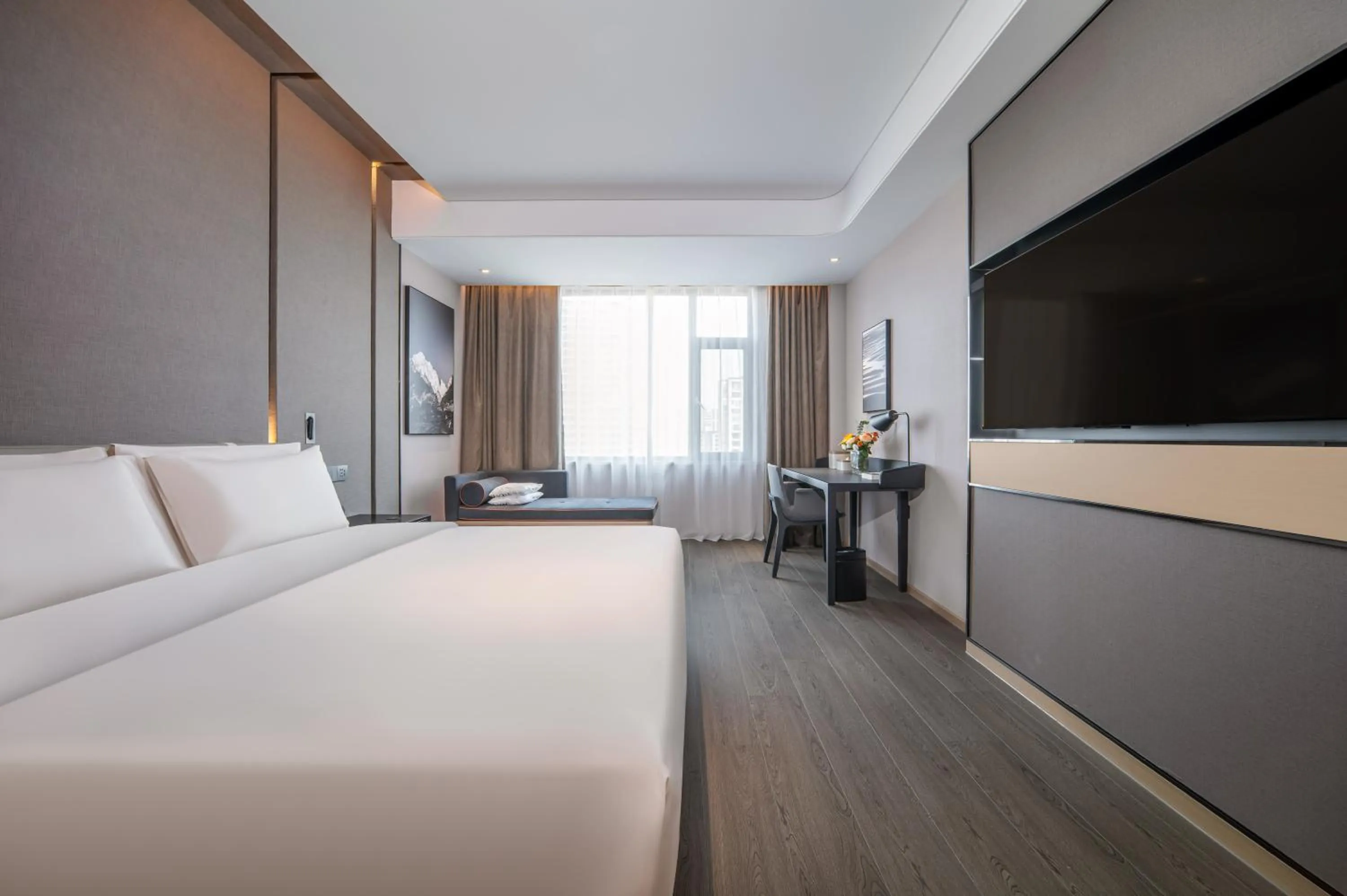 Bed in Atour Hotel Wuxi New District Nanchan Temple Scenic Area