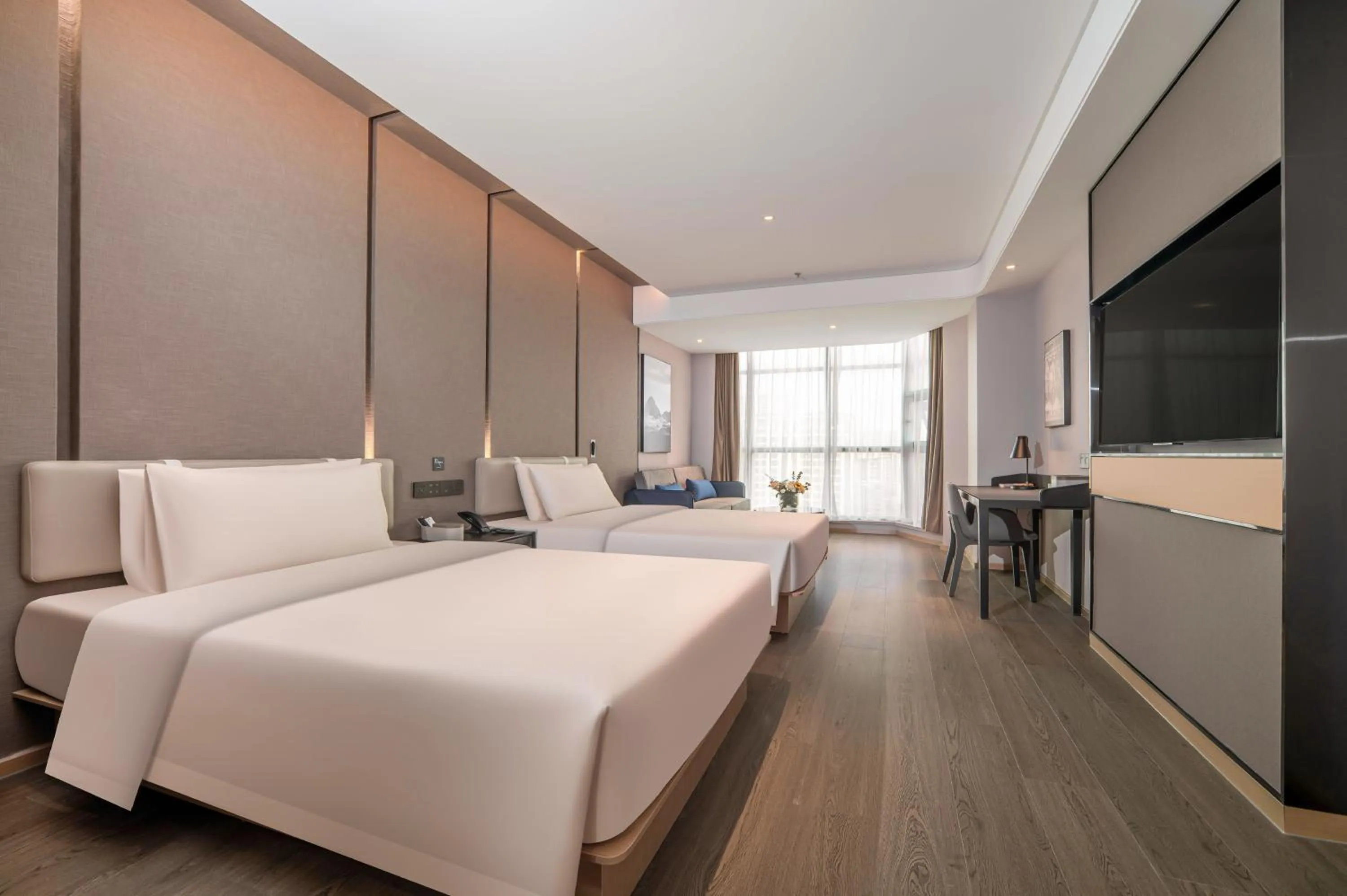 Photo of the whole room, Bed in Atour Hotel Wuxi New District Nanchan Temple Scenic Area