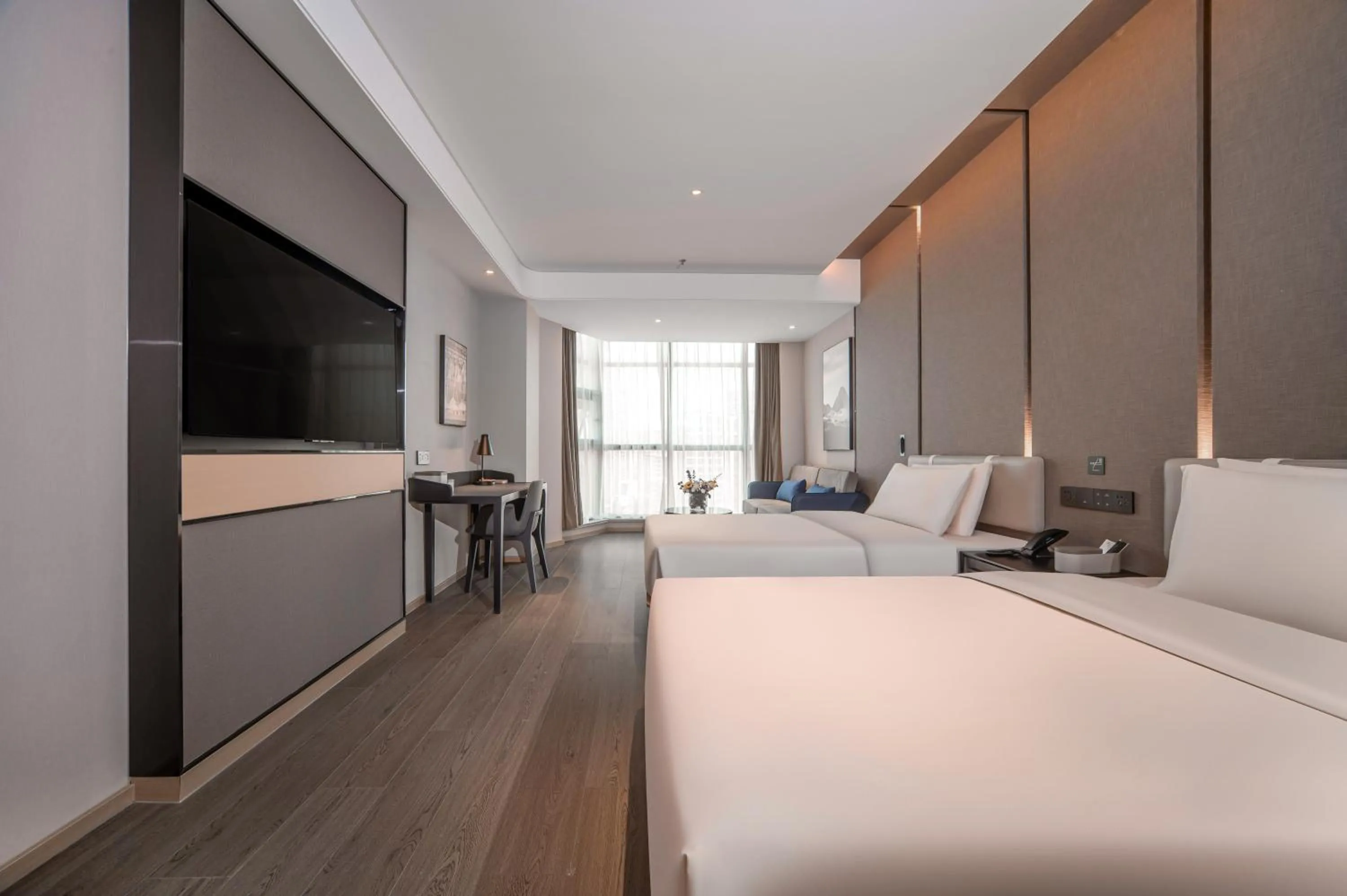 Photo of the whole room, Bed in Atour Hotel Wuxi New District Nanchan Temple Scenic Area