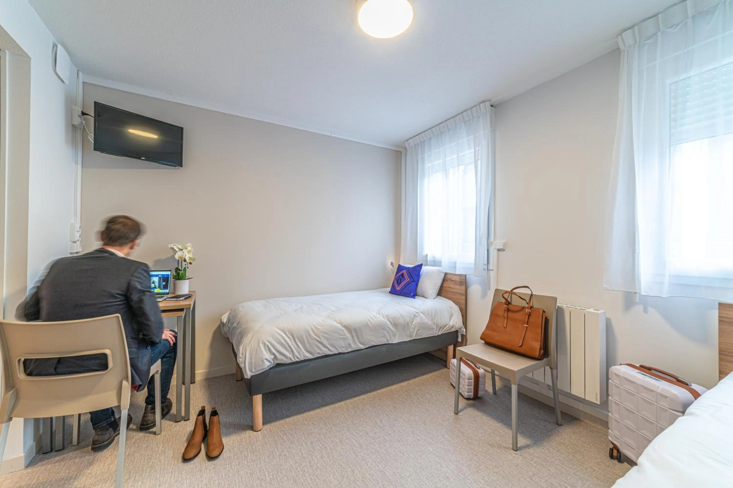 Bed in Montempô Appart'hôtel Lyon Viviani