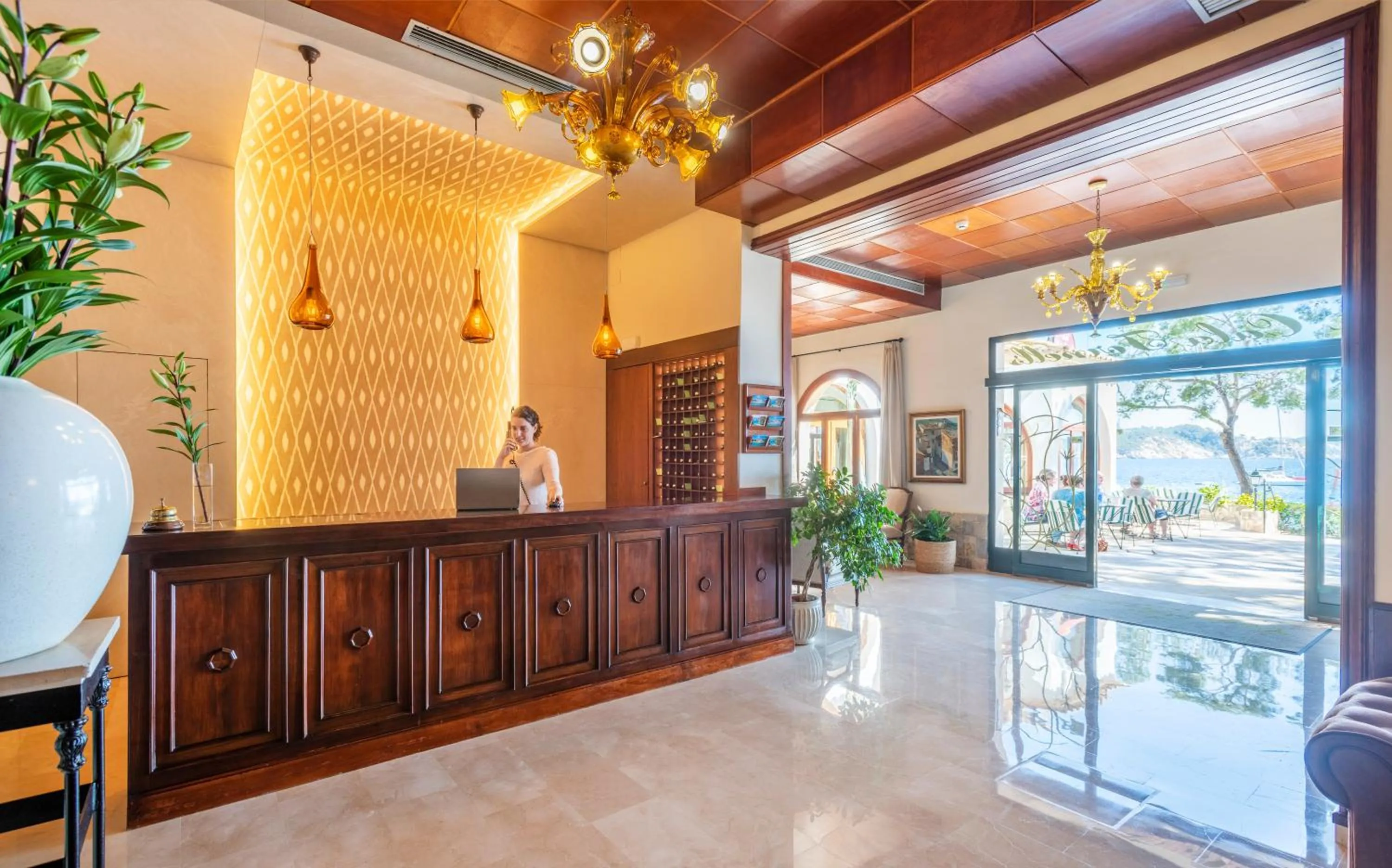 Lobby or reception in Hotel Cala Fornells