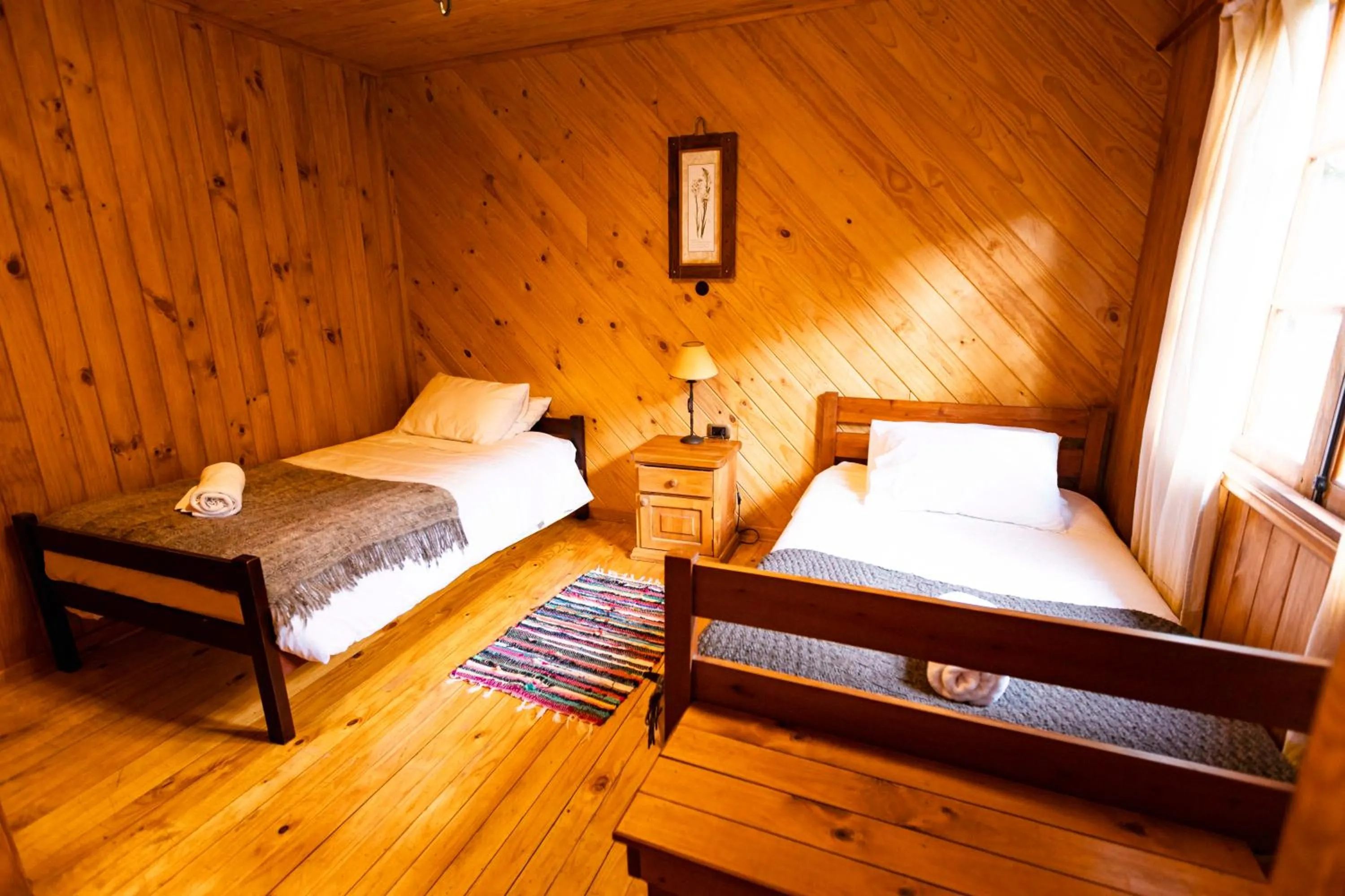 Bed in Green Baker Lodge