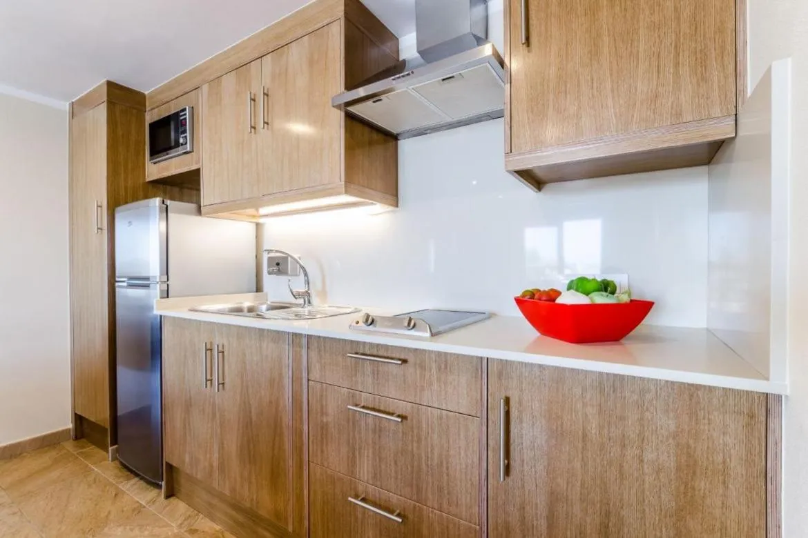 Kitchen or kitchenette in Apartamentos Blancala