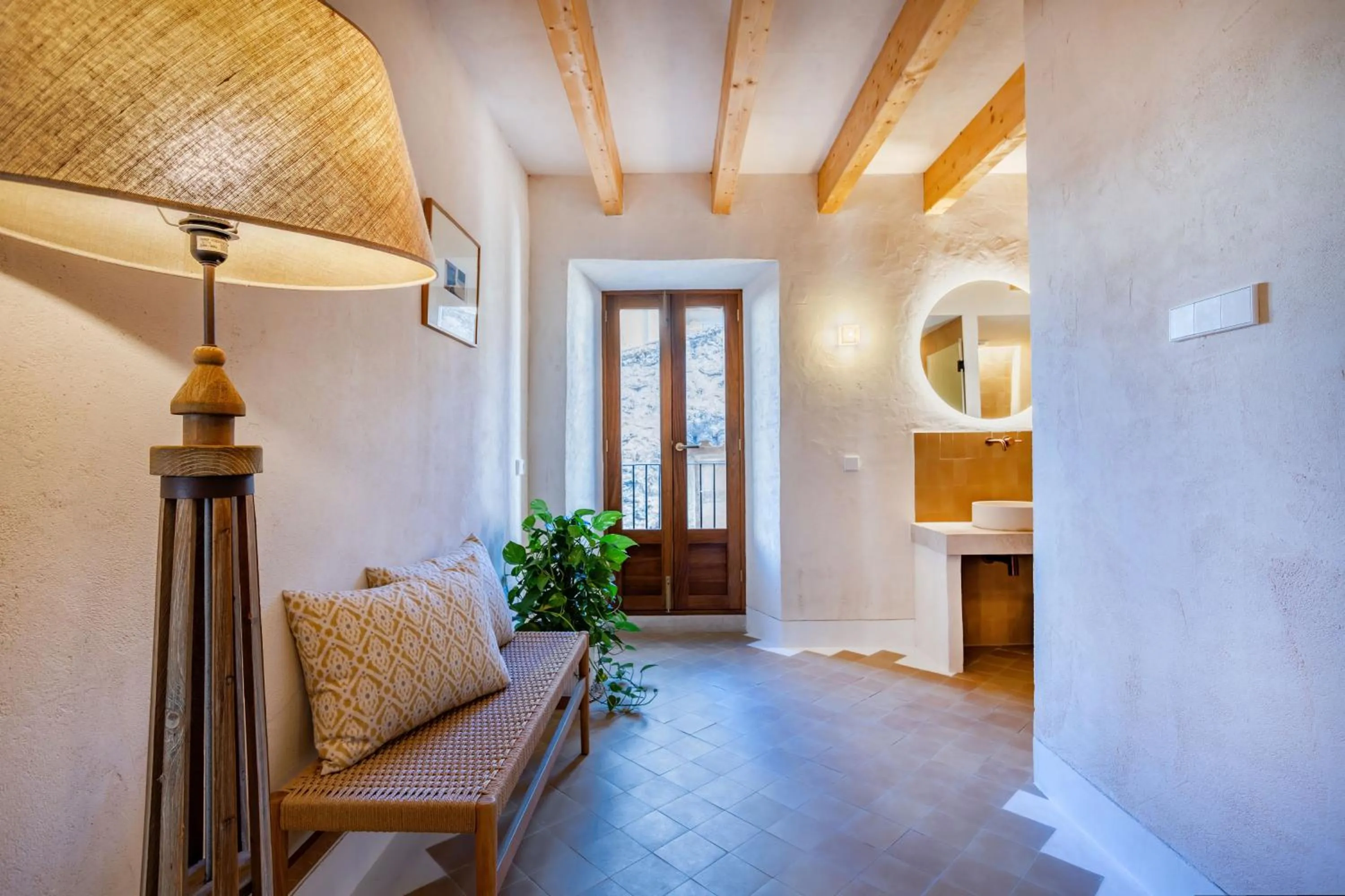 Bathroom, Bed in Finca Hotel Son Palou