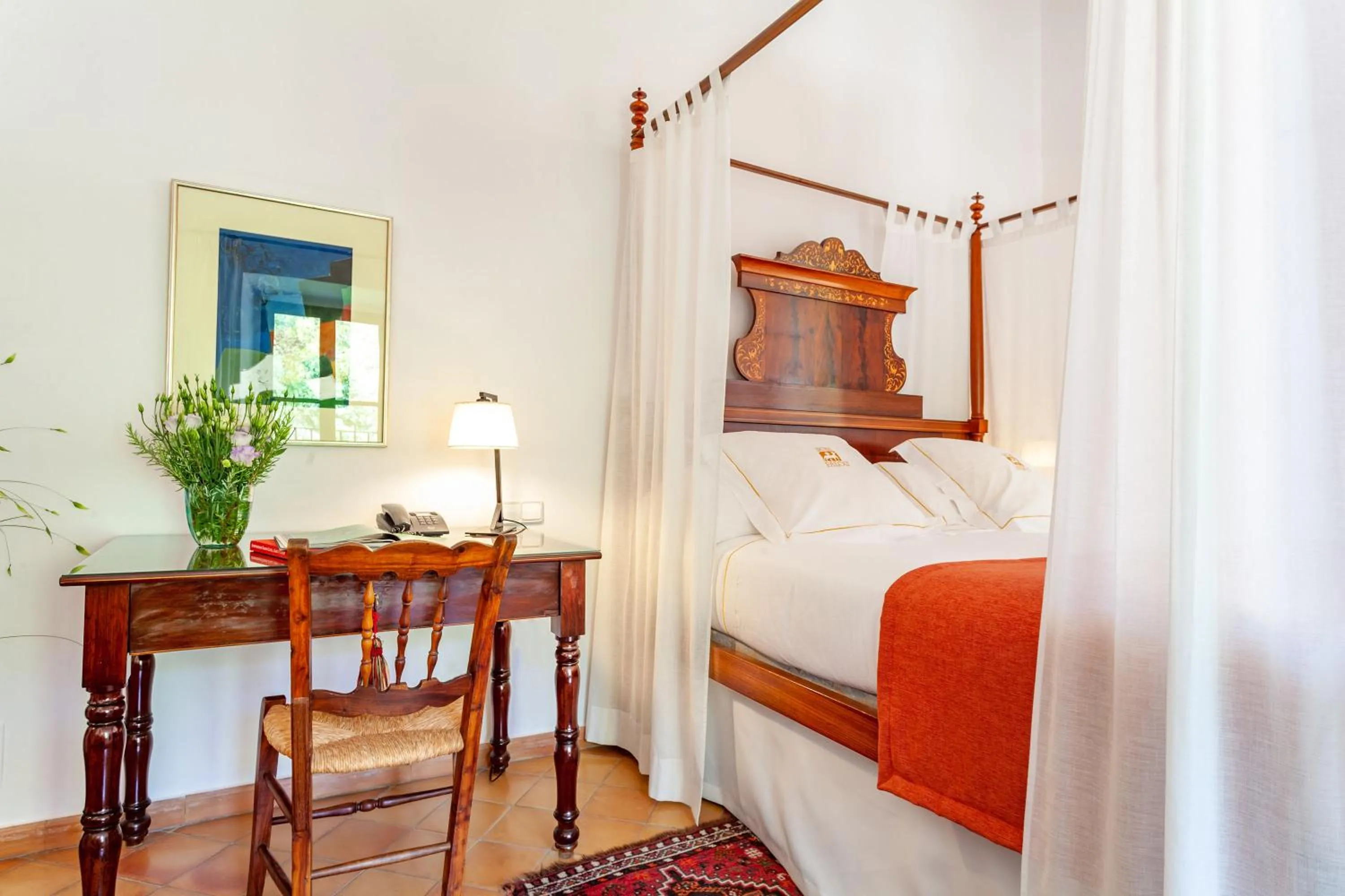 Decorative detail, Bed in Finca Hotel Son Palou