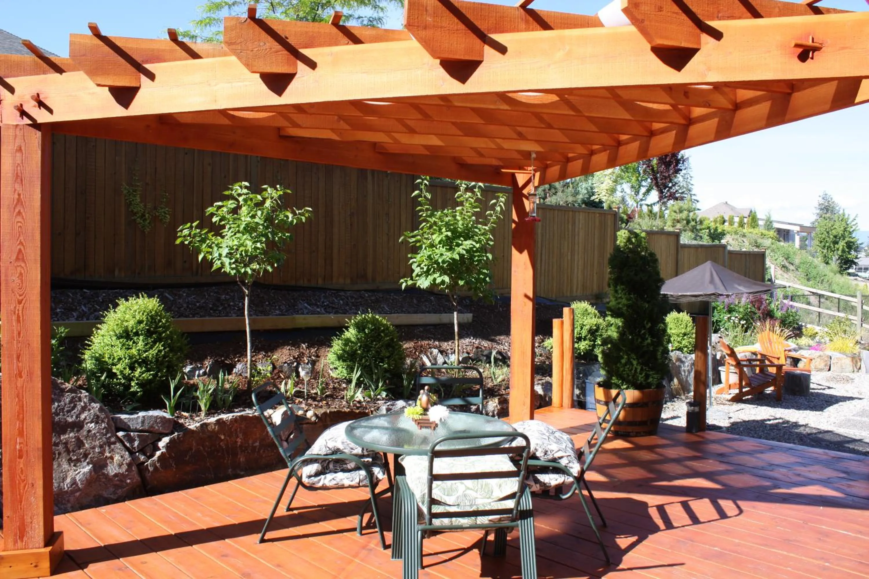 Patio in A Okanagan Lakeview Inn