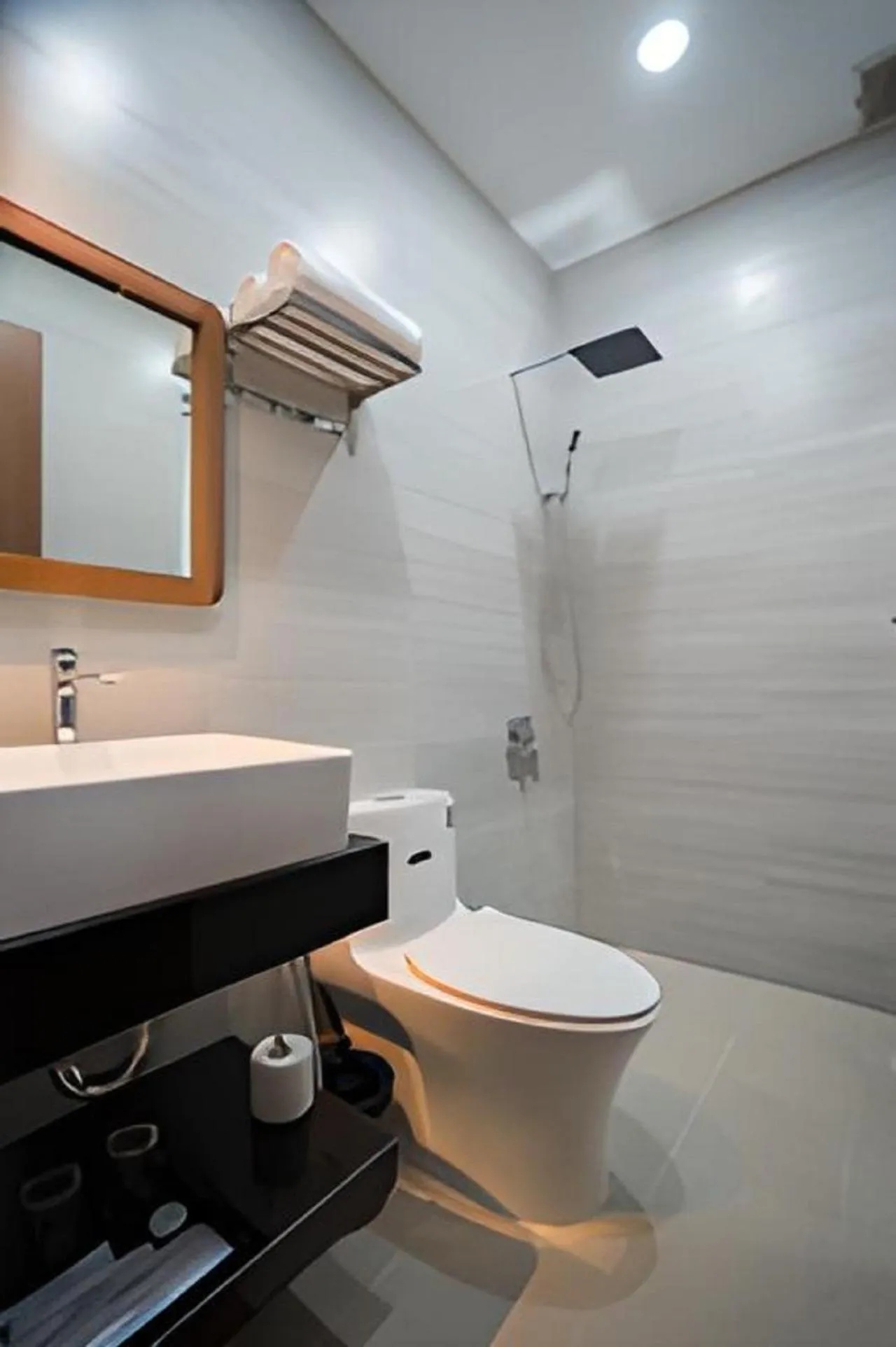 Bathroom in Santini Hotel