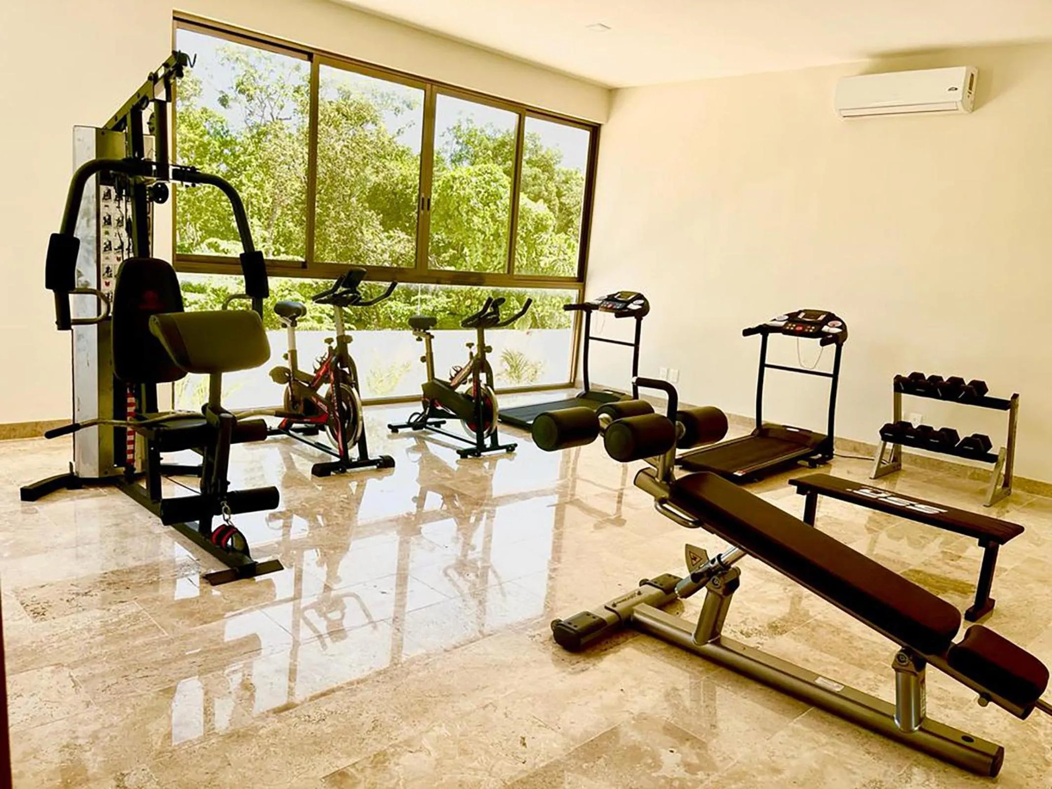 Fitness centre/facilities in Elegant 1BR ALDEA ZAMA Tulum