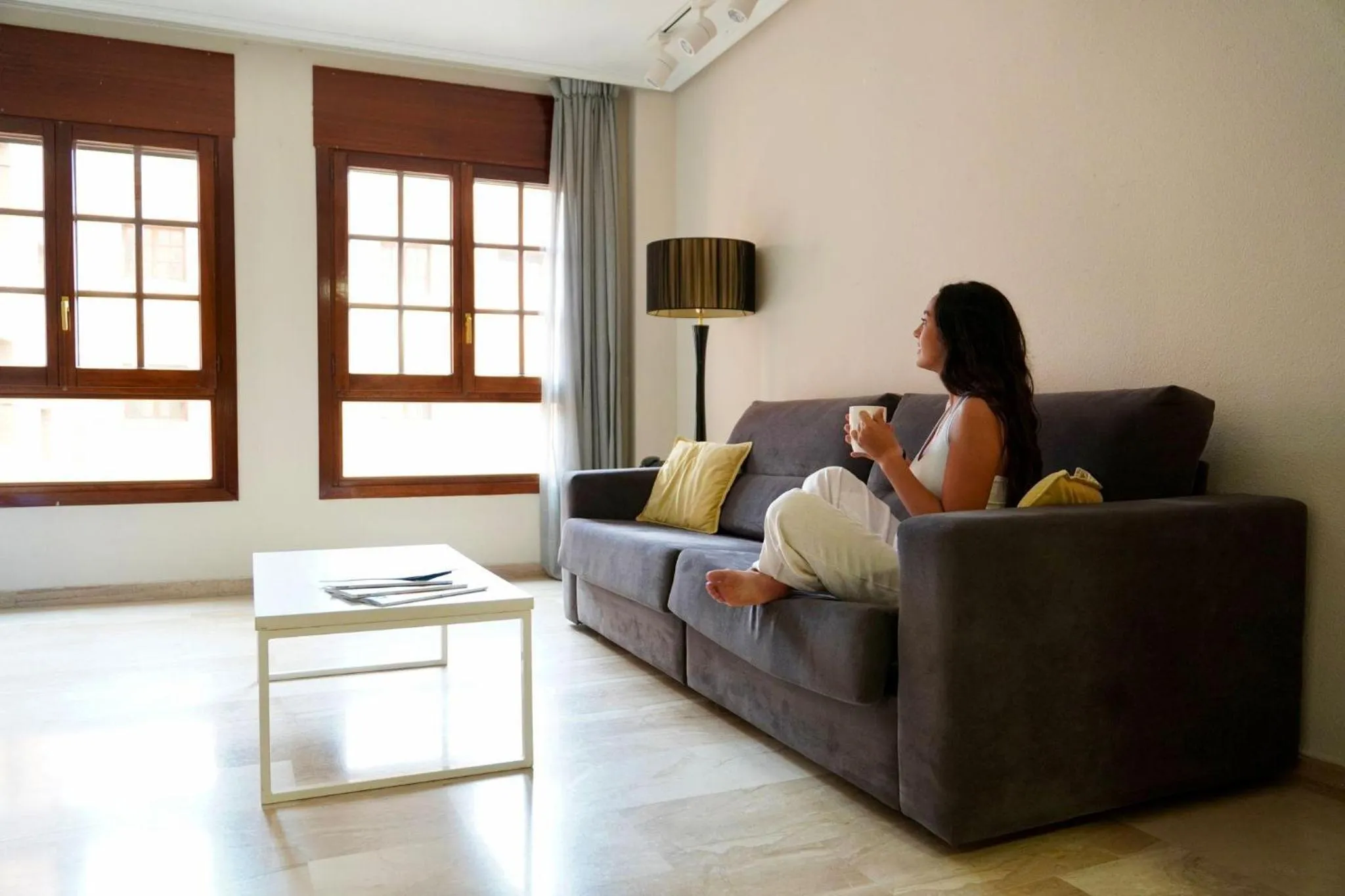 Living room in Aparthotel Los Girasoles