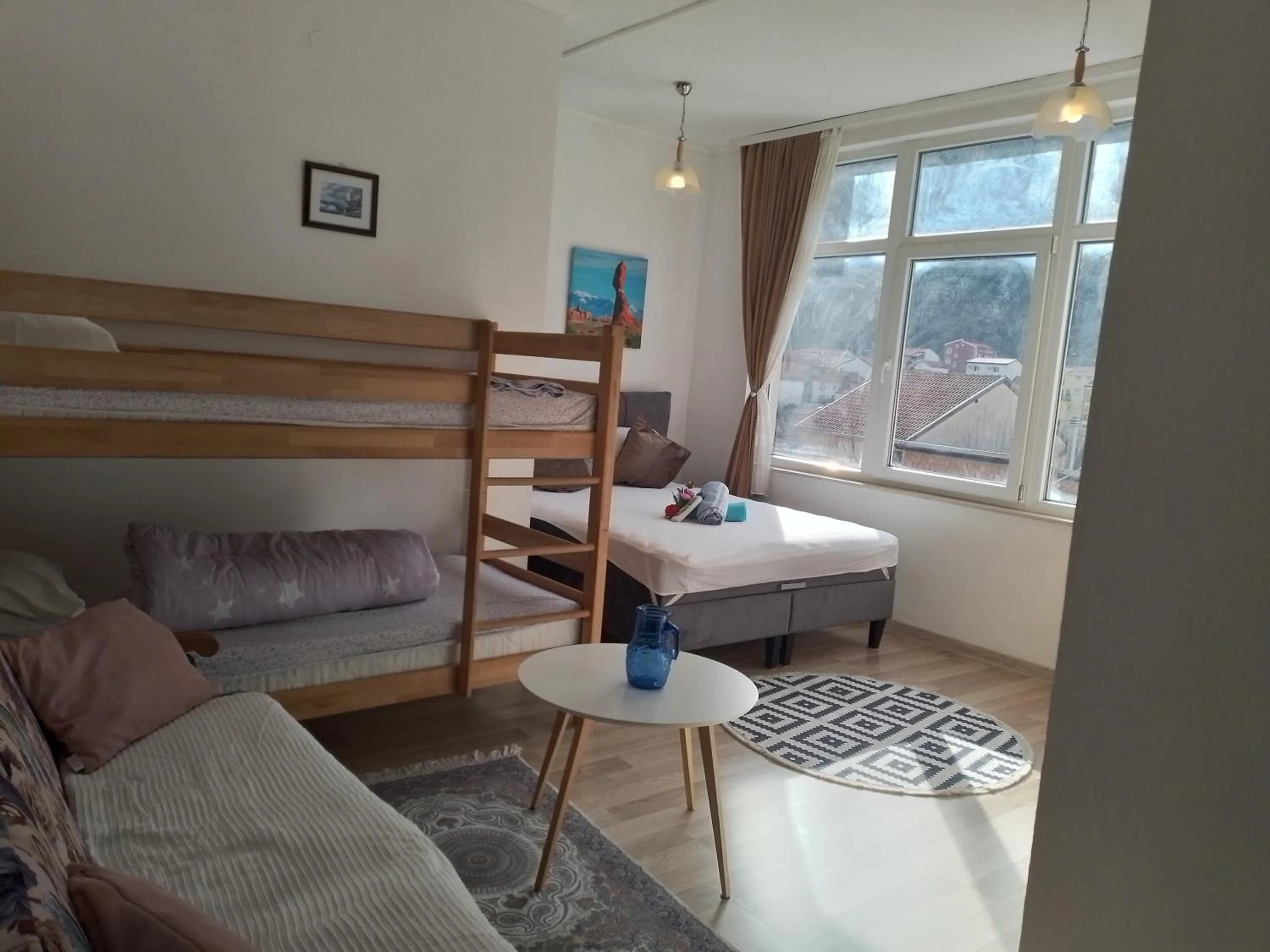 Living room, Bed in Guesthouse Sanja - Apartments 212