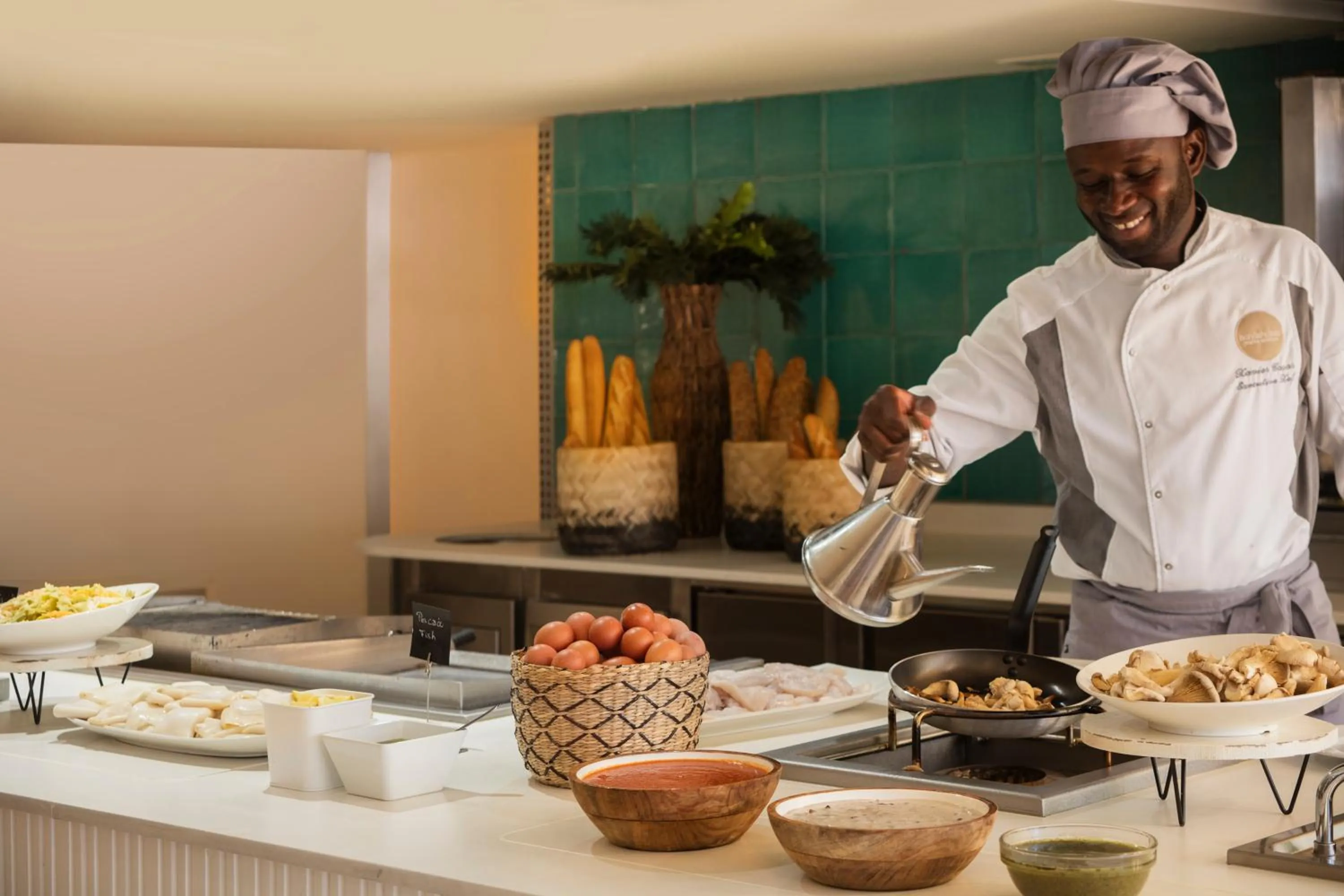 Buffet breakfast in Luna Park Hotel Yoga & Spa