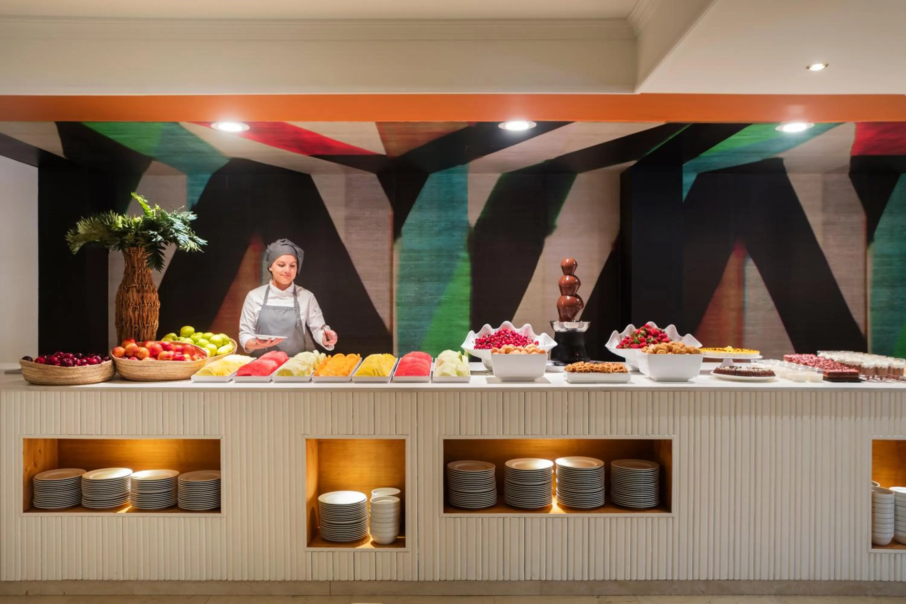 Buffet breakfast in Luna Park Hotel Yoga & Spa