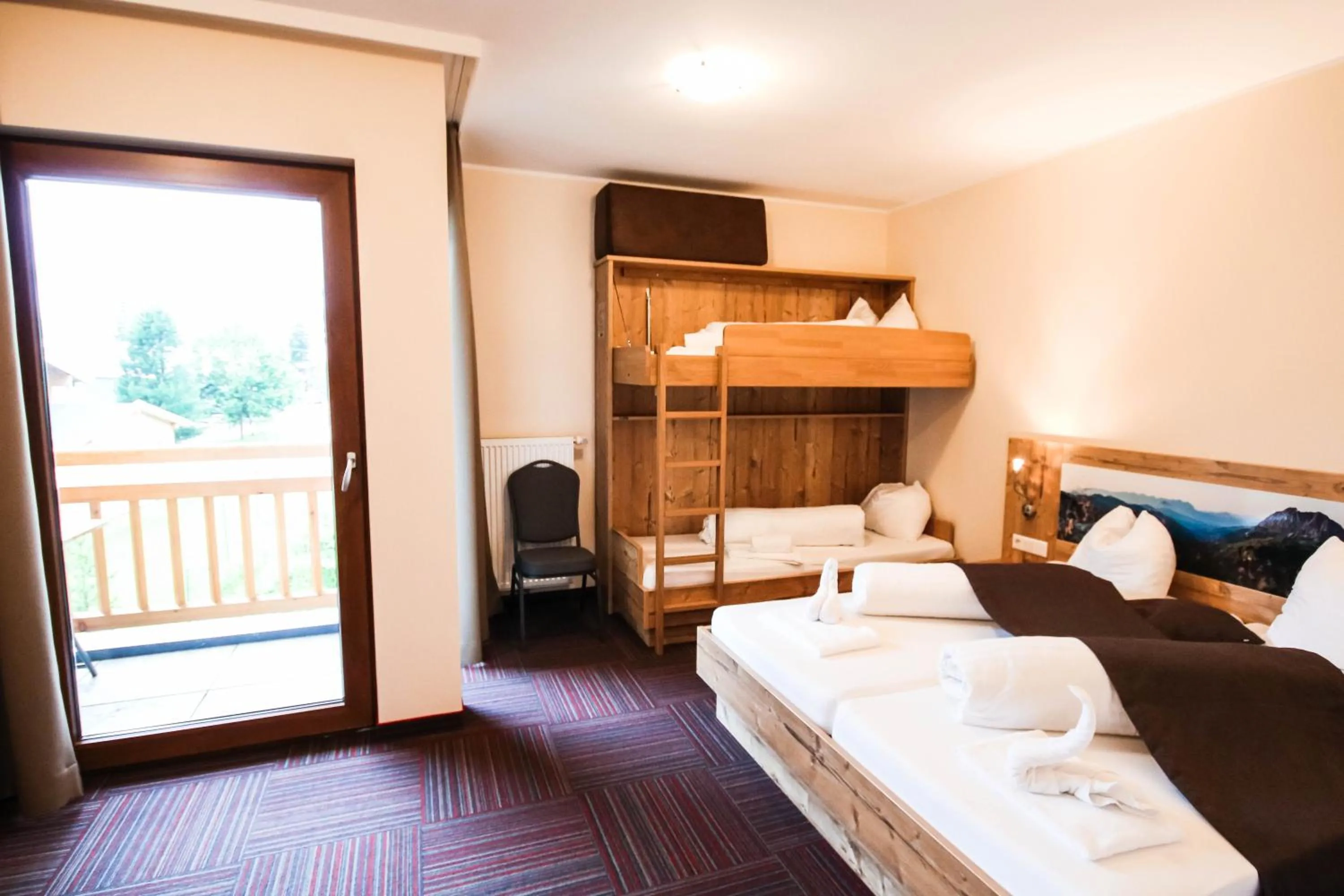 Bed in Hotel der Wolkensteinbär