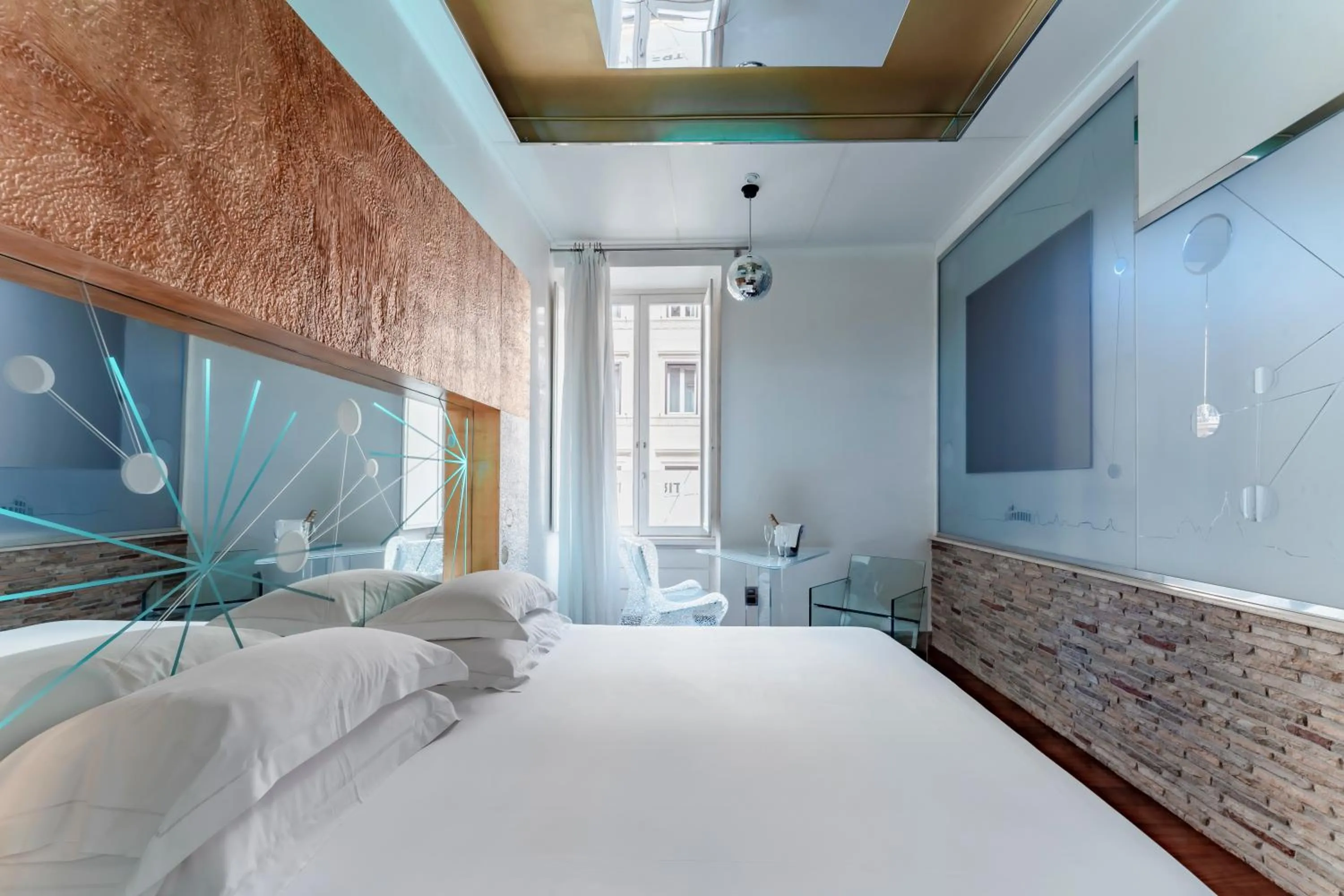 Seating area, Bed in Hotel Trecento