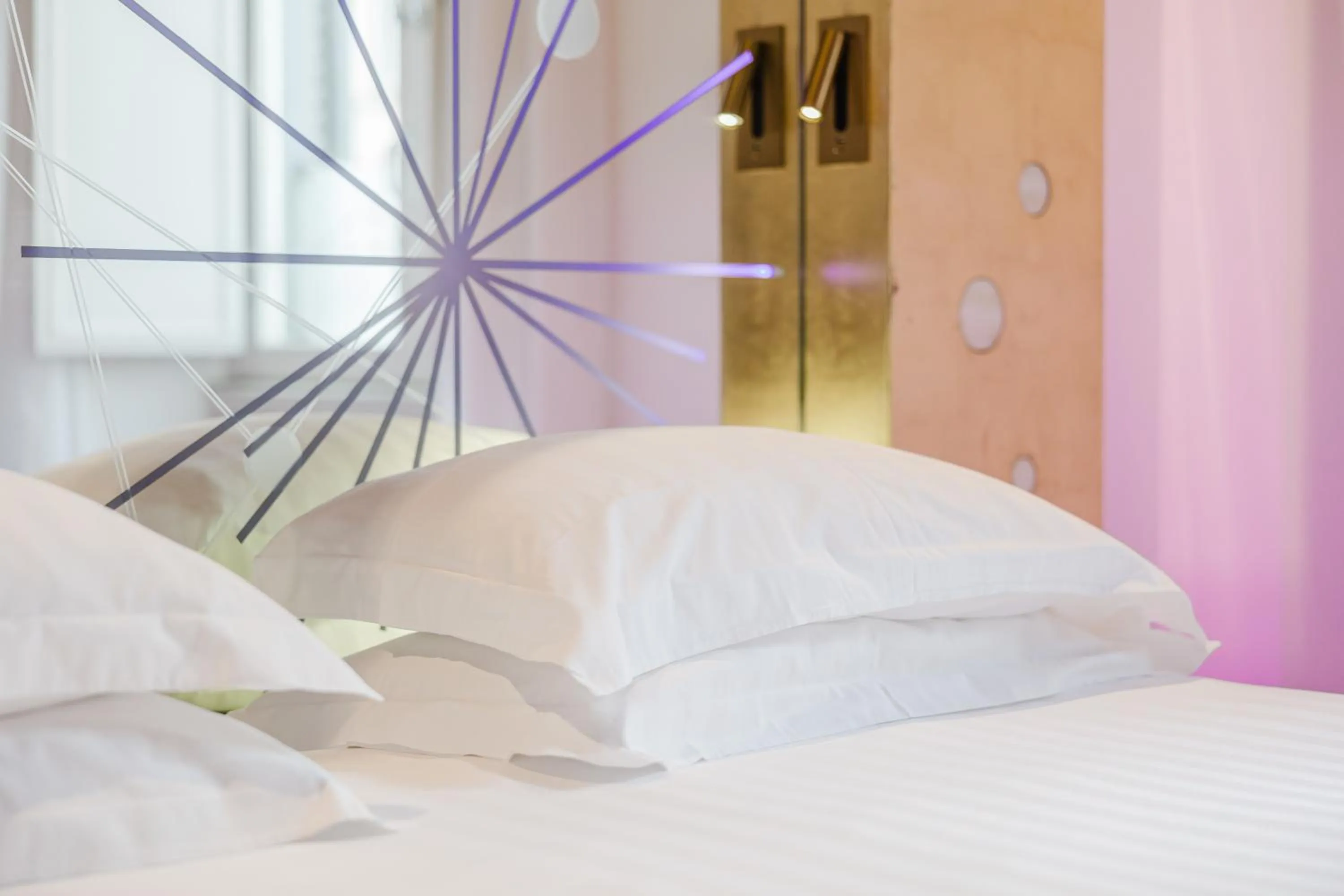 Bed in Hotel Trecento