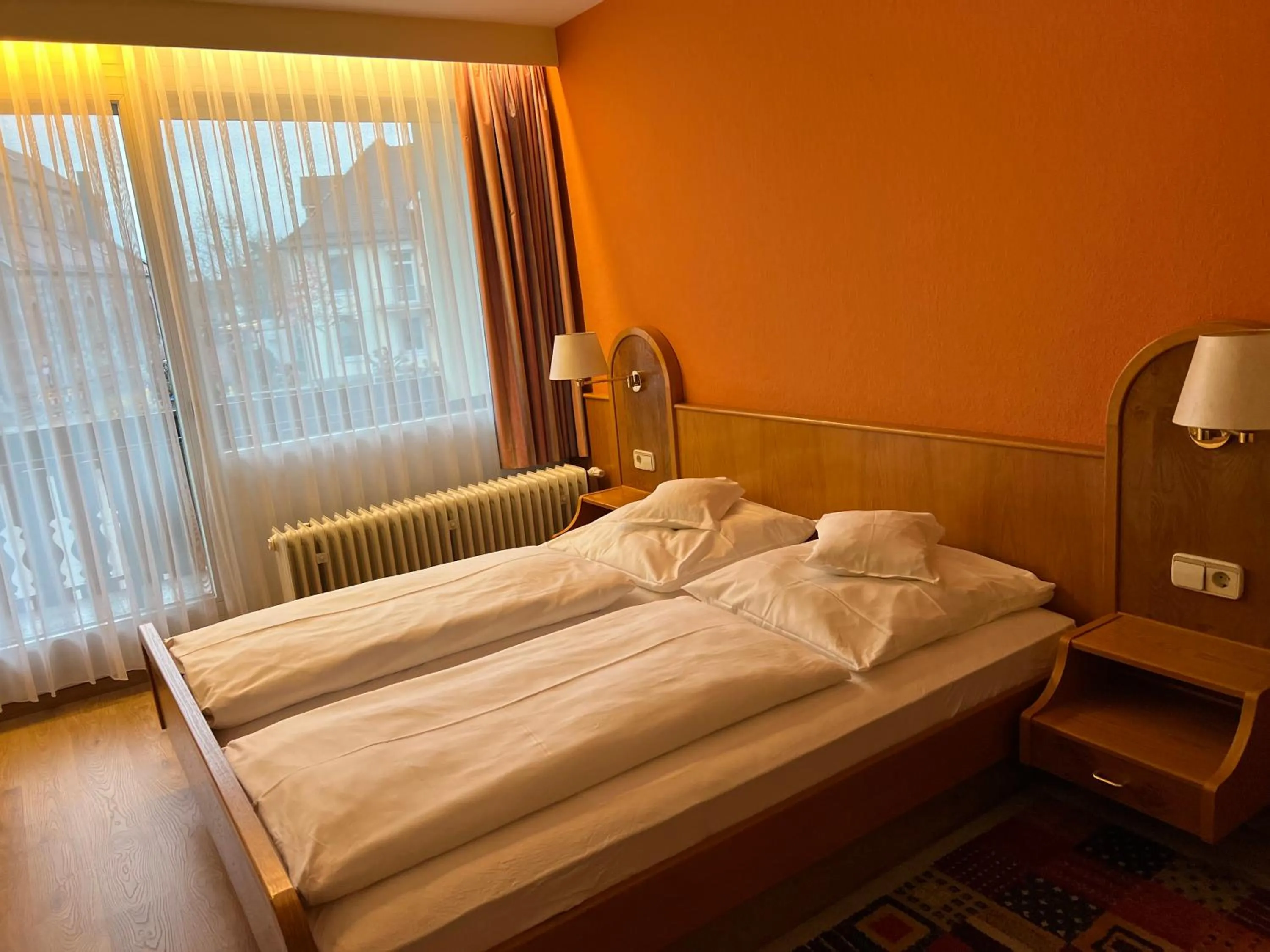 Bed in Hotel Schwan