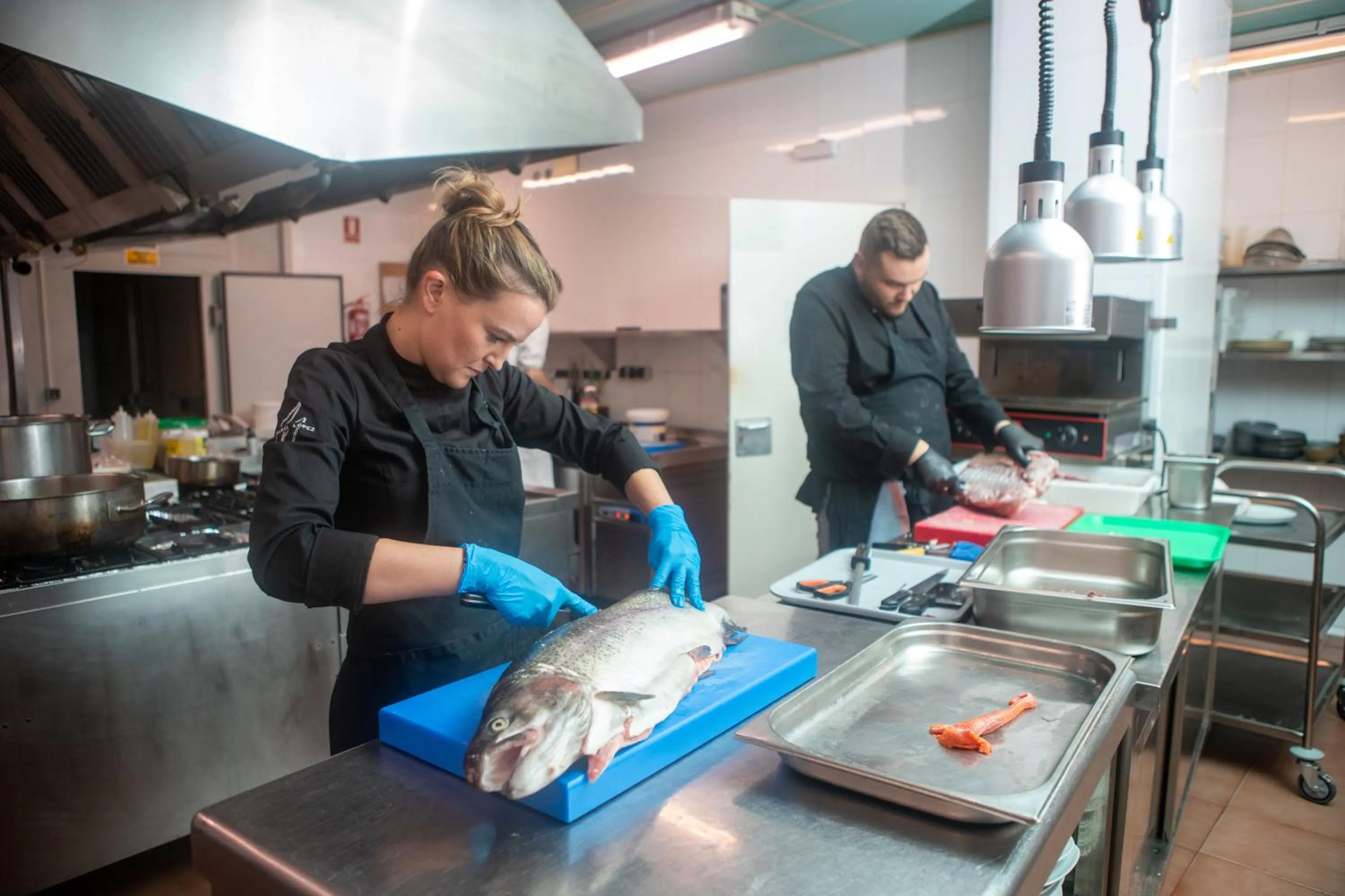 Kitchen or kitchenette in Hotel Puerta de la Luna