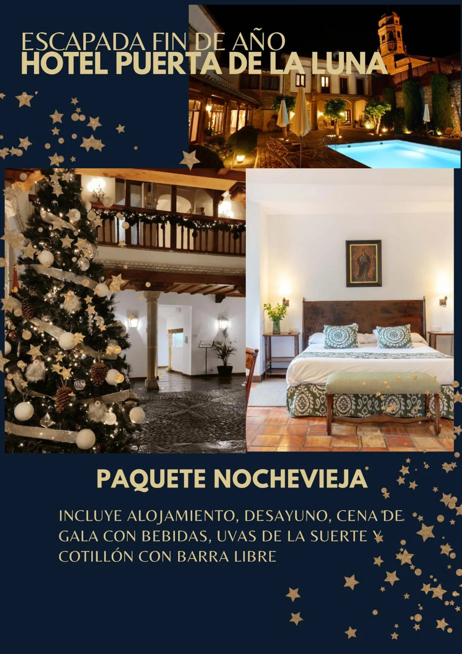 Bed in Hotel Puerta de la Luna