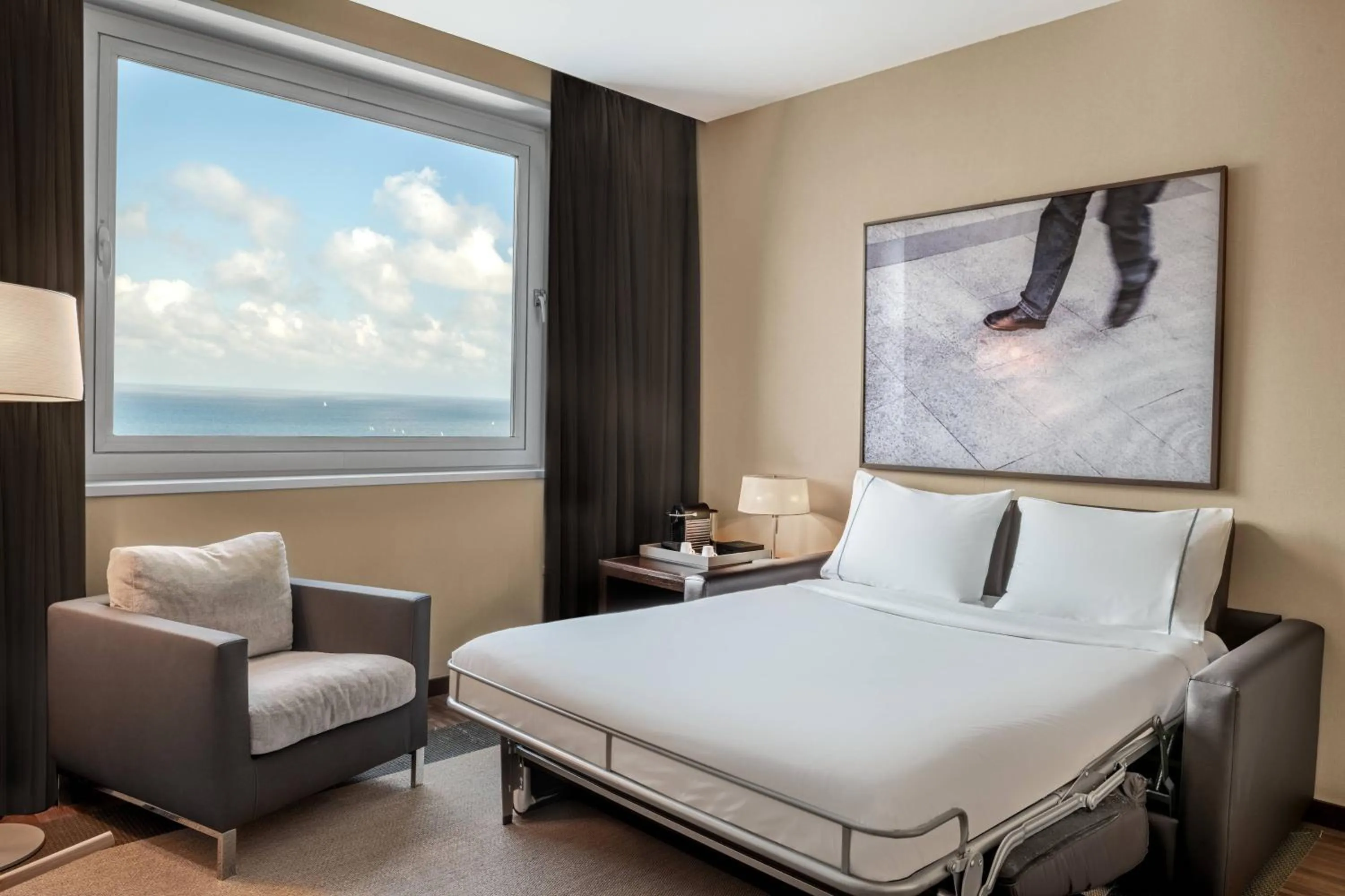 Photo of the whole room, Bed in AC Hotel Barcelona Fórum by Marriott