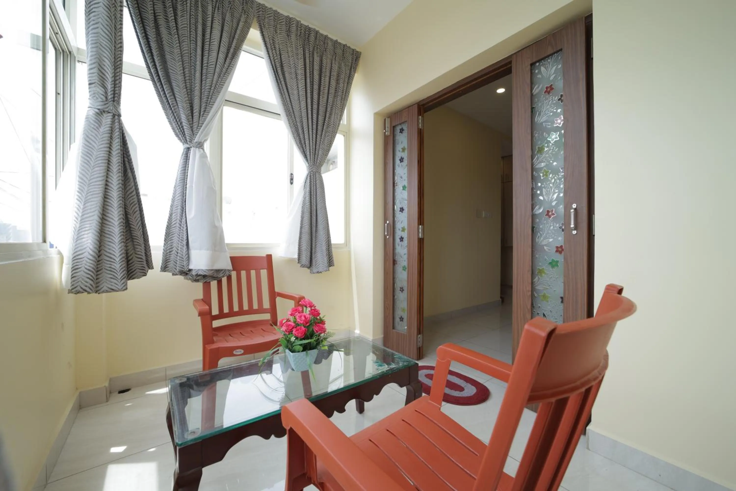 Seating area in Nadanam Inn