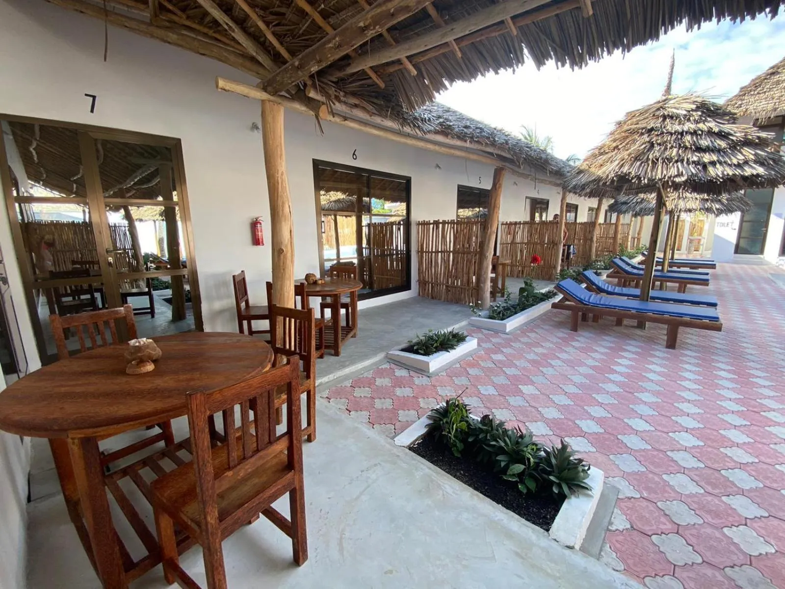 Patio in Amani Hotel Paje