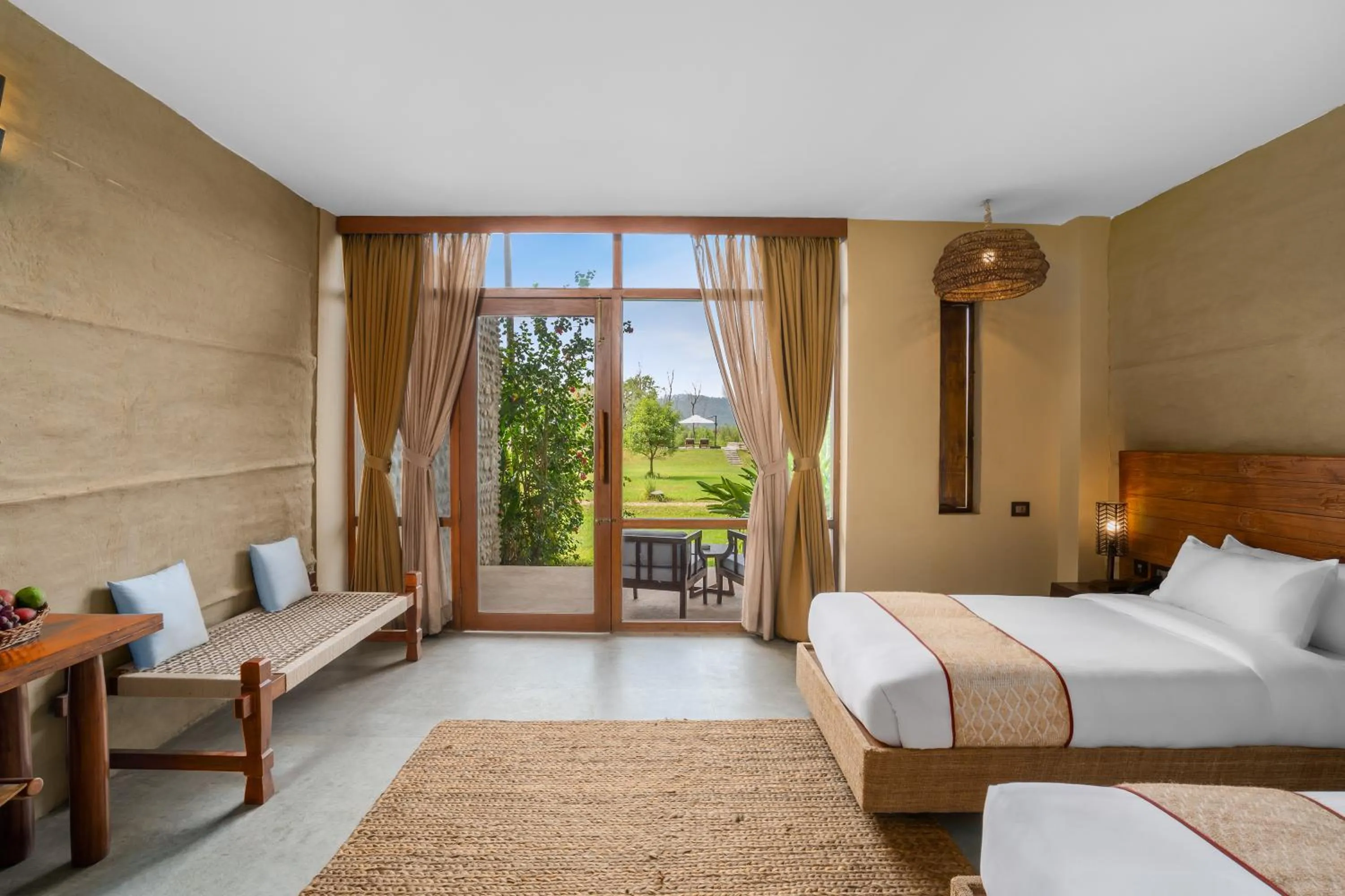 Bed in Sanctuary Chitwan National Park