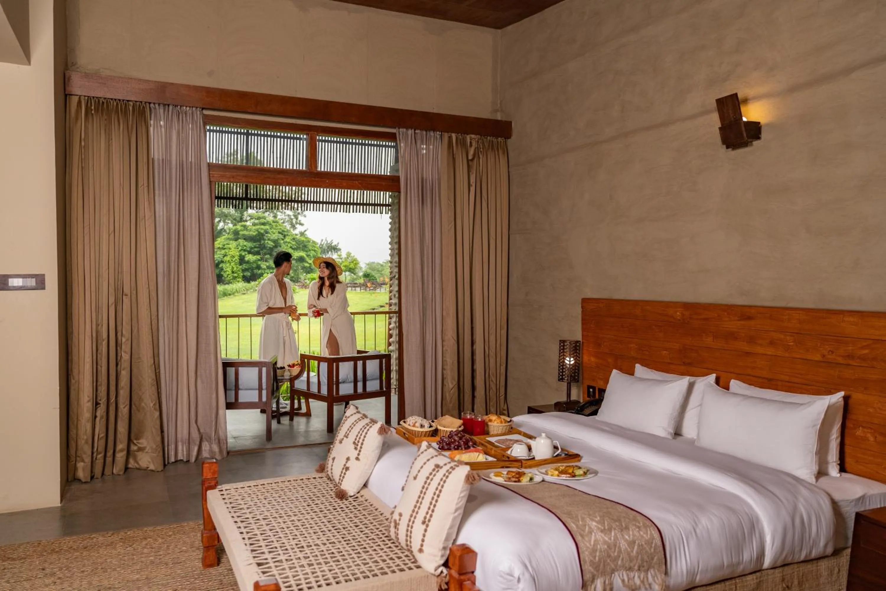 Bed in Sanctuary Chitwan National Park