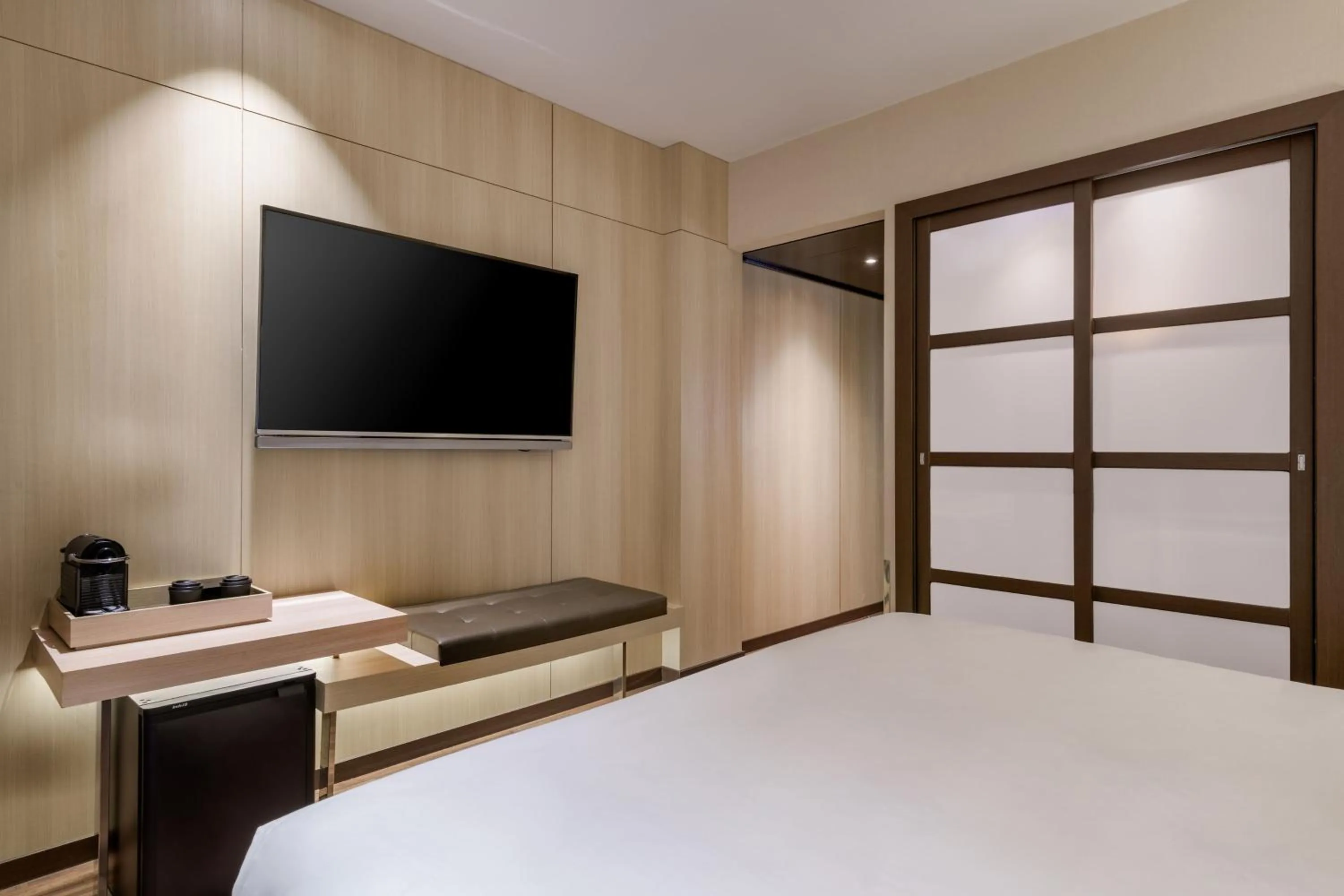 Photo of the whole room, Bed in AC Hotel Ciutat de Palma by Marriott