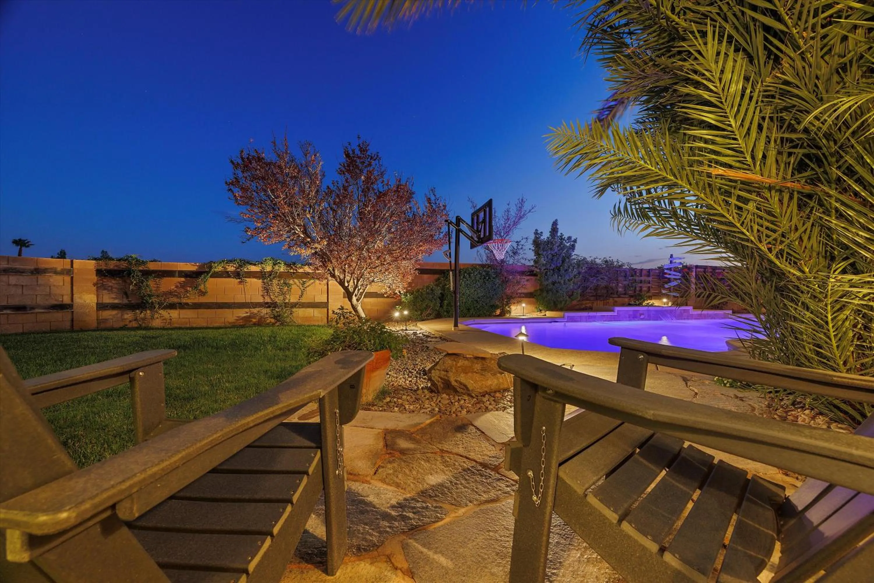 Patio in Luxury villa with pool and spa