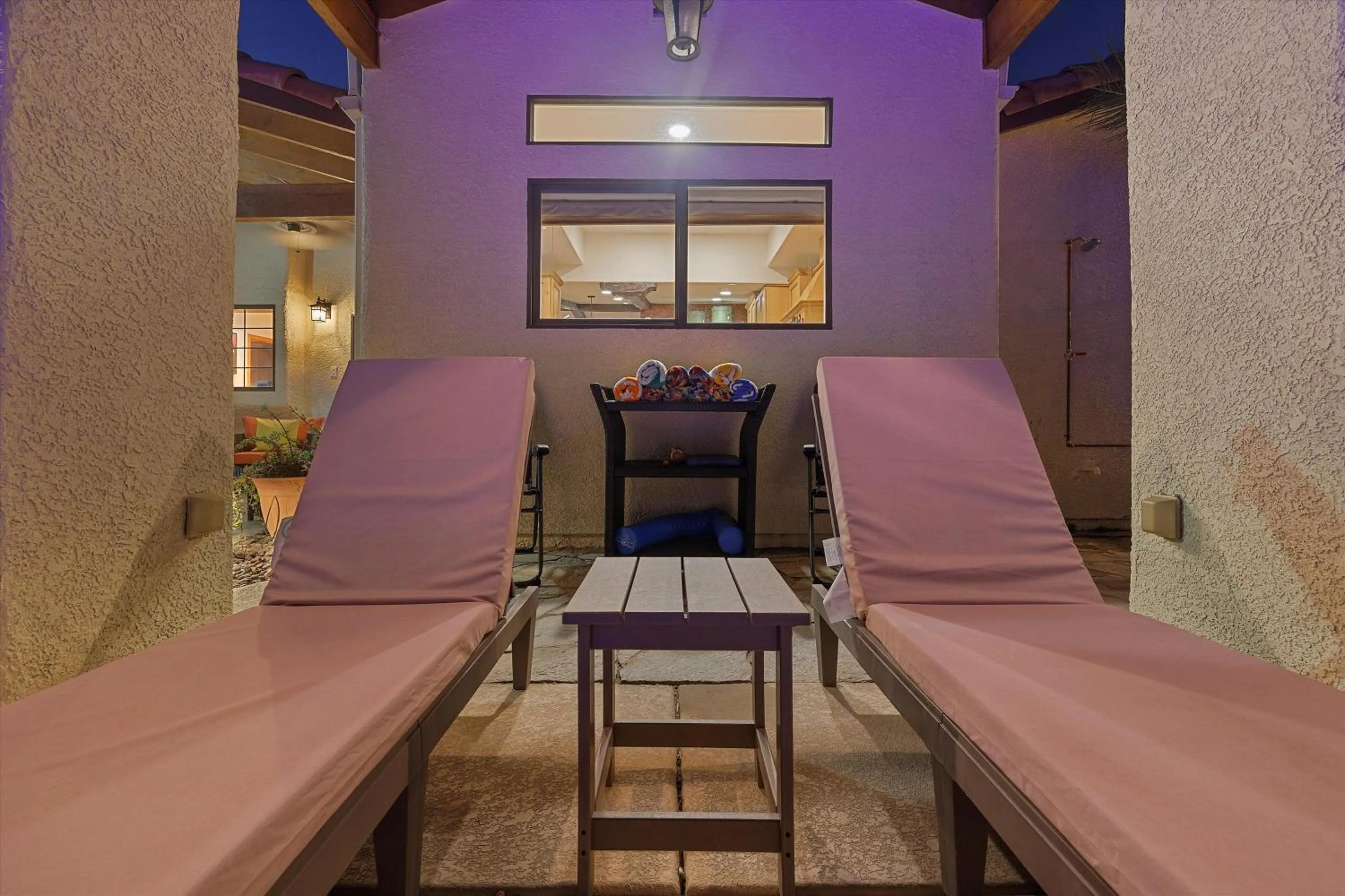 sunbed in Luxury villa with pool and spa