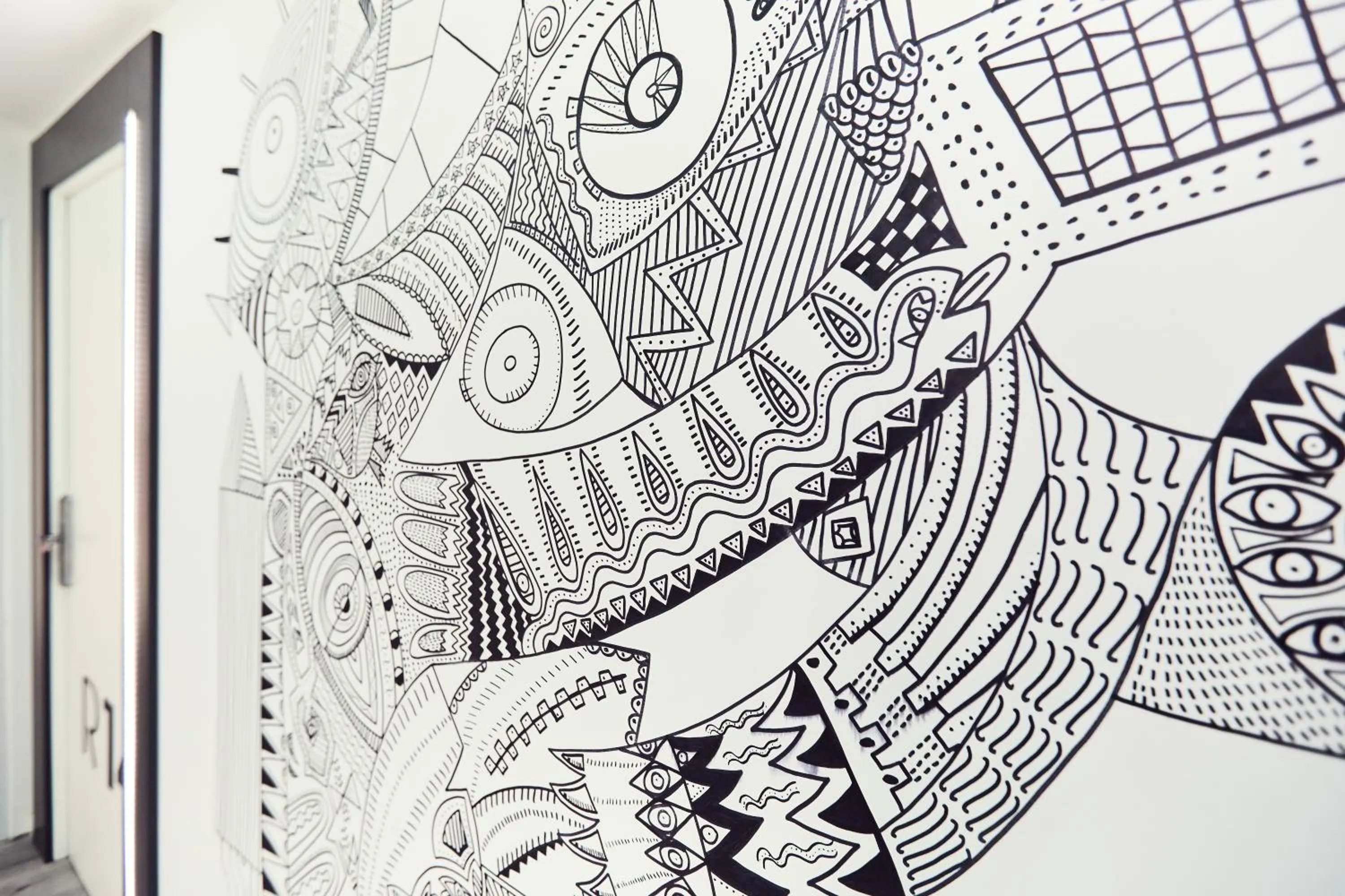 Decorative detail in Free Hostels Barcelona