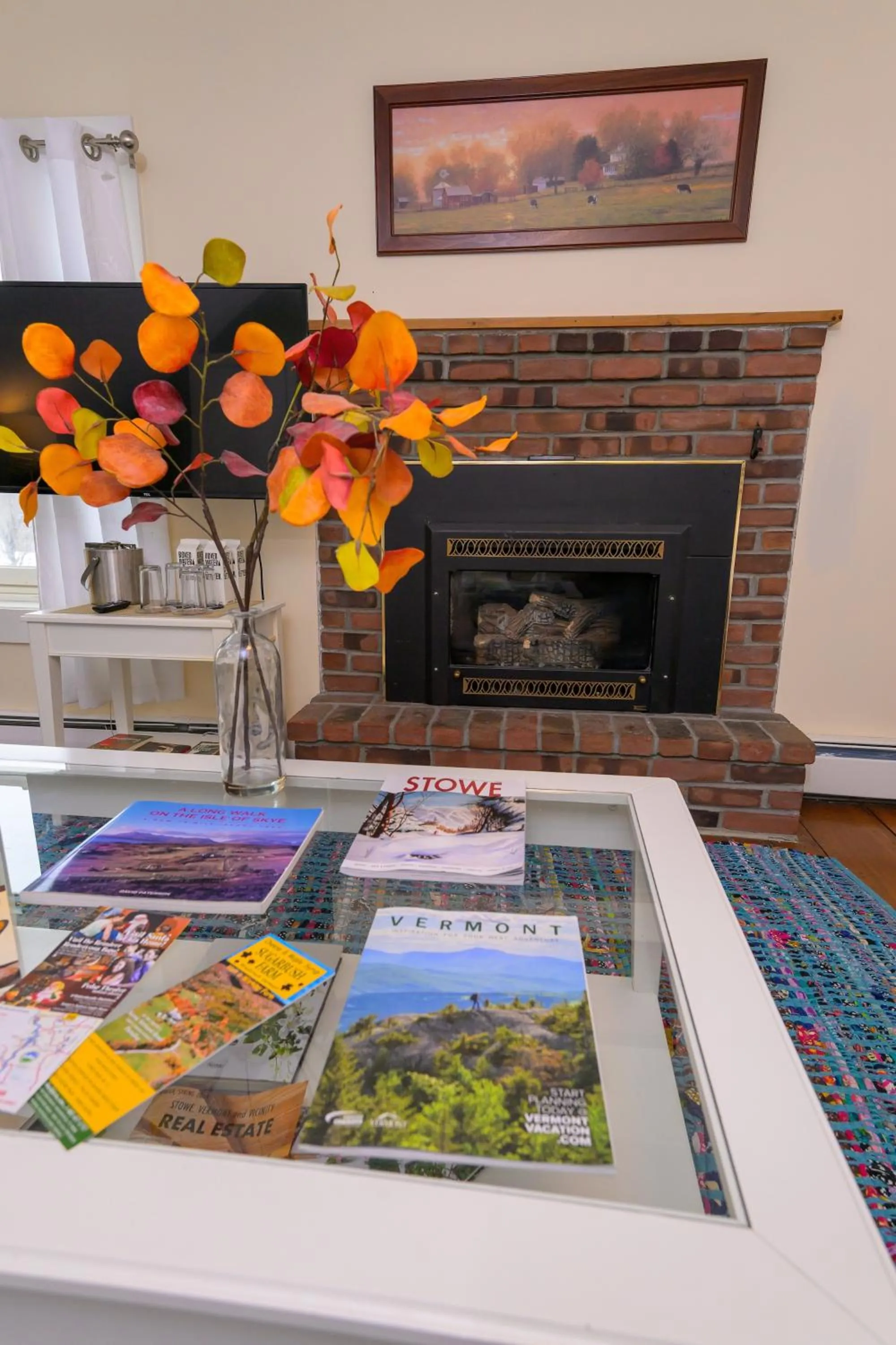 fireplace in Brass Lantern Inn