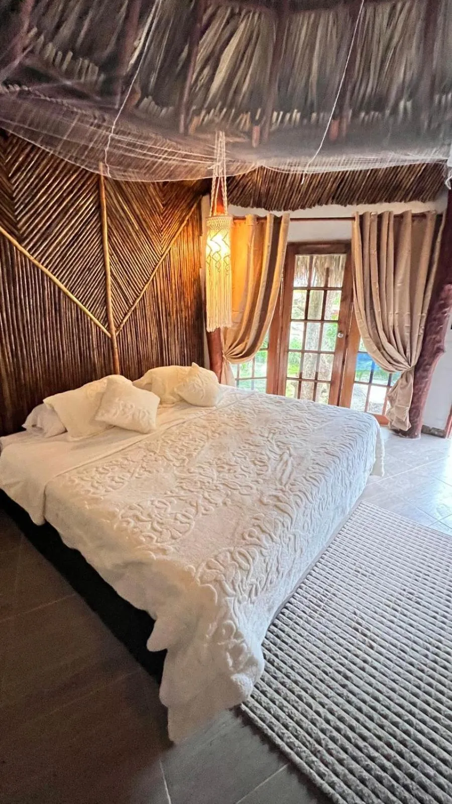 Bed in Tawaca Ecohotel