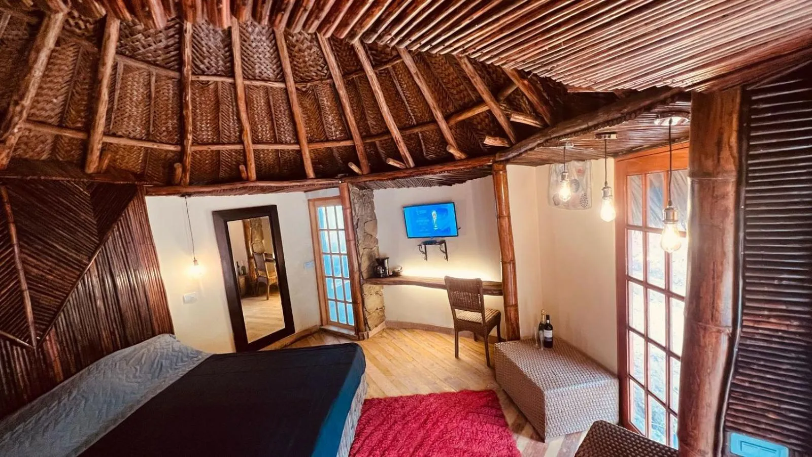 Bed in Tawaca Ecohotel