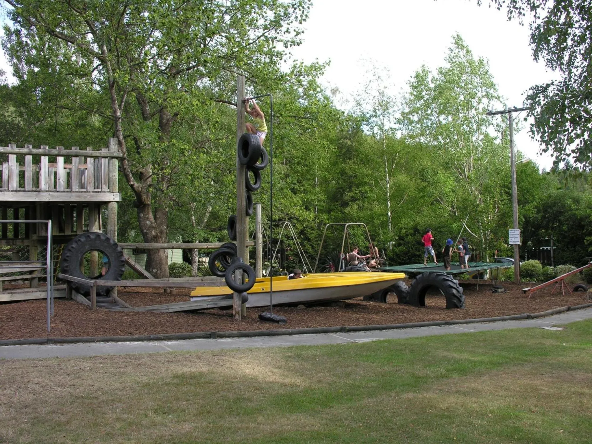 Children play ground in Alpine Adventure Holiday Park