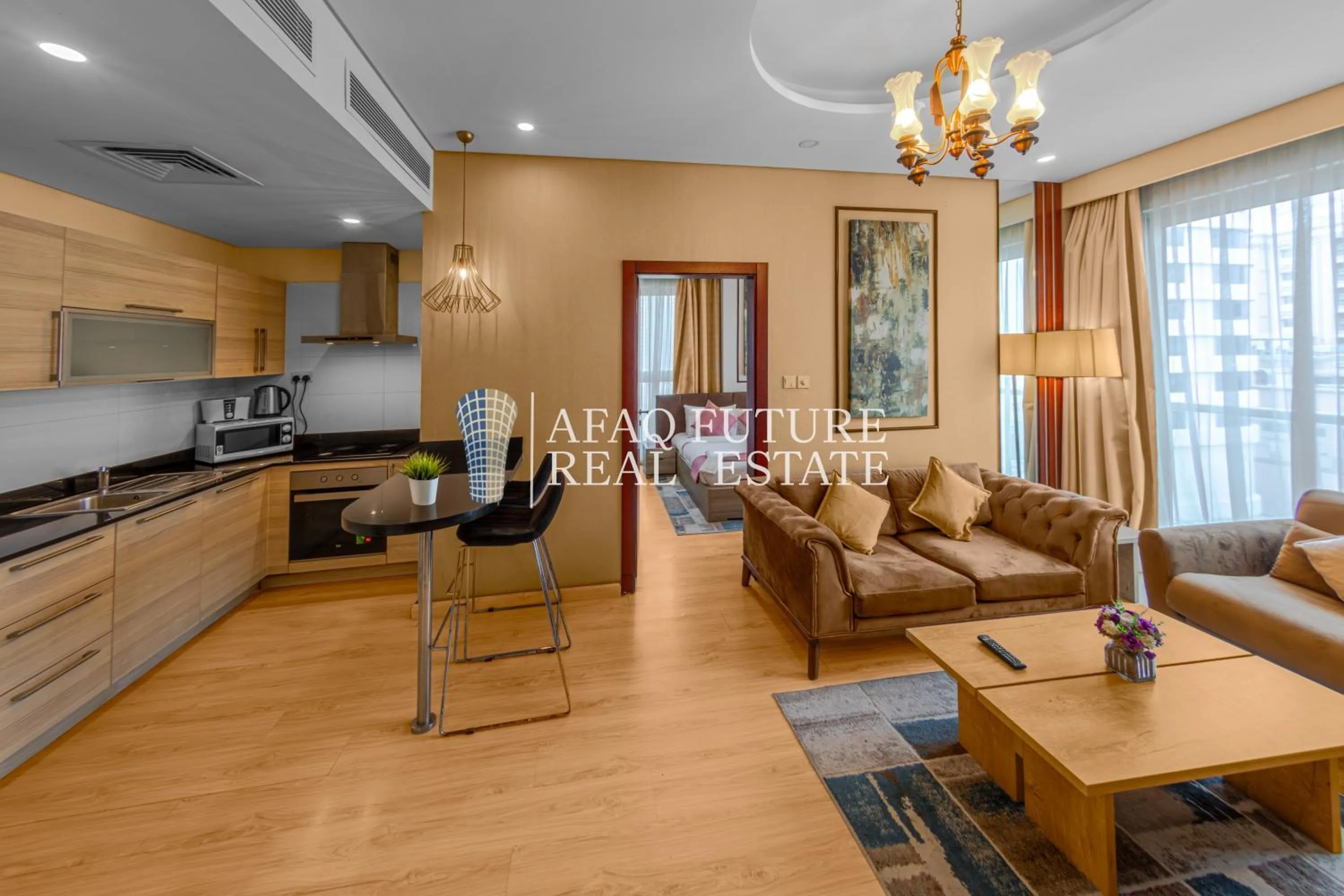 Kitchen or kitchenette in Afaq Tower