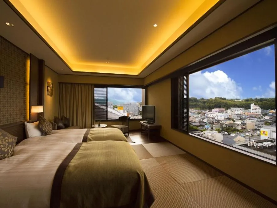 Bed in Ryokan Ayu no Sato