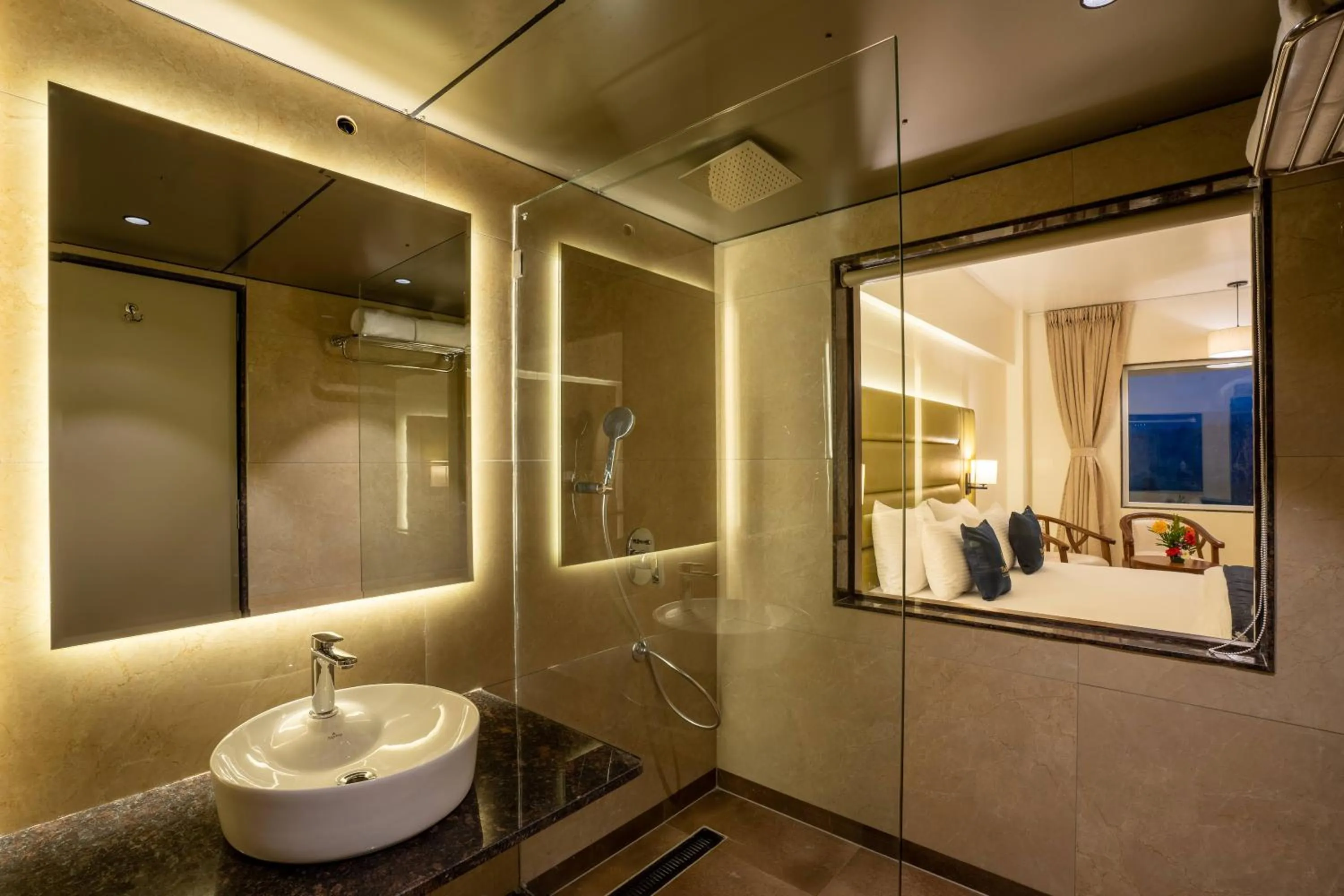 Bathroom in Mastiff Grand The Sia Palace Suites & Banquets, Khopoli, Near Imagica