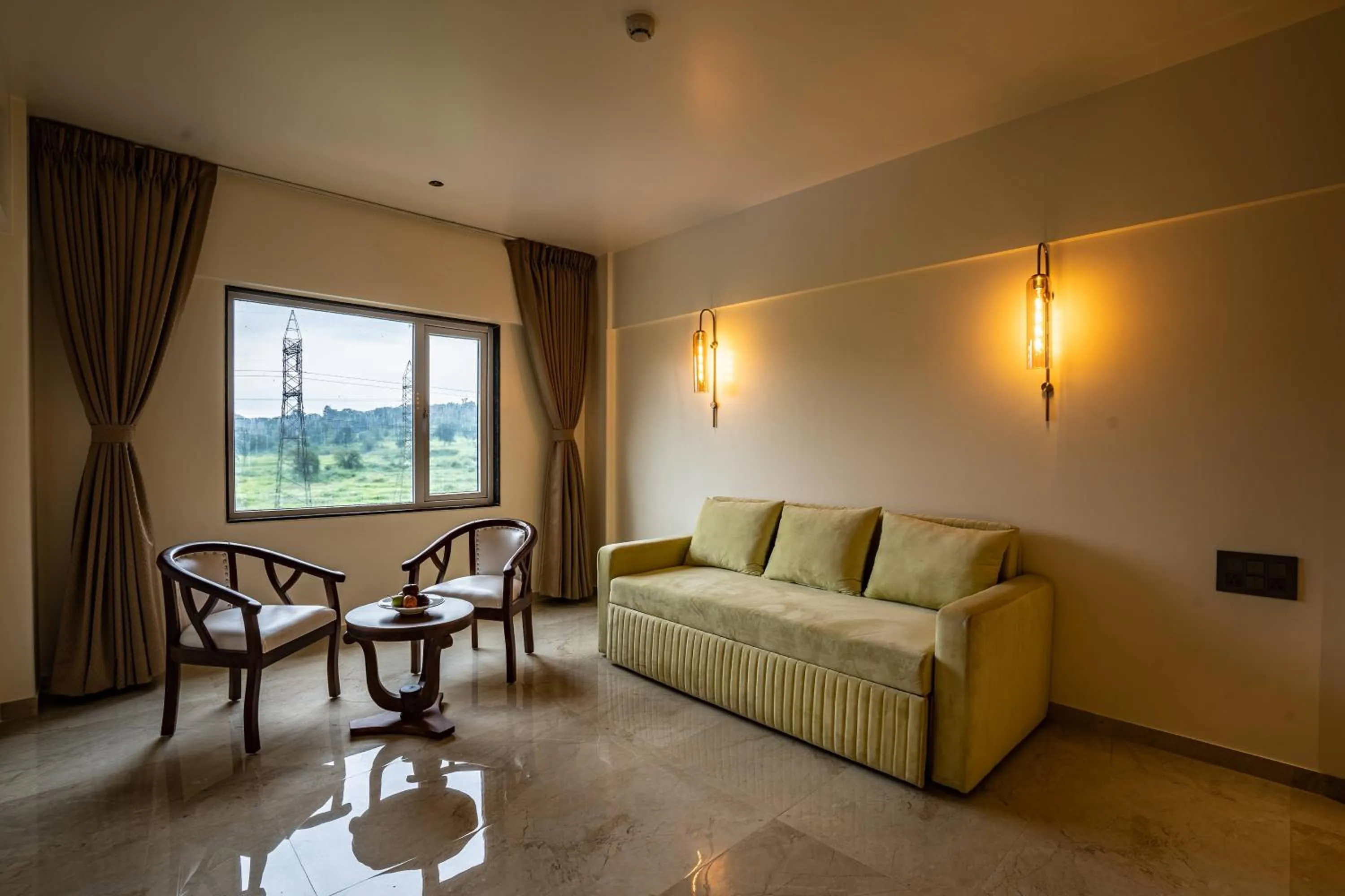 Seating area in Mastiff Grand The Sia Palace Suites & Banquets, Khopoli, Near Imagica