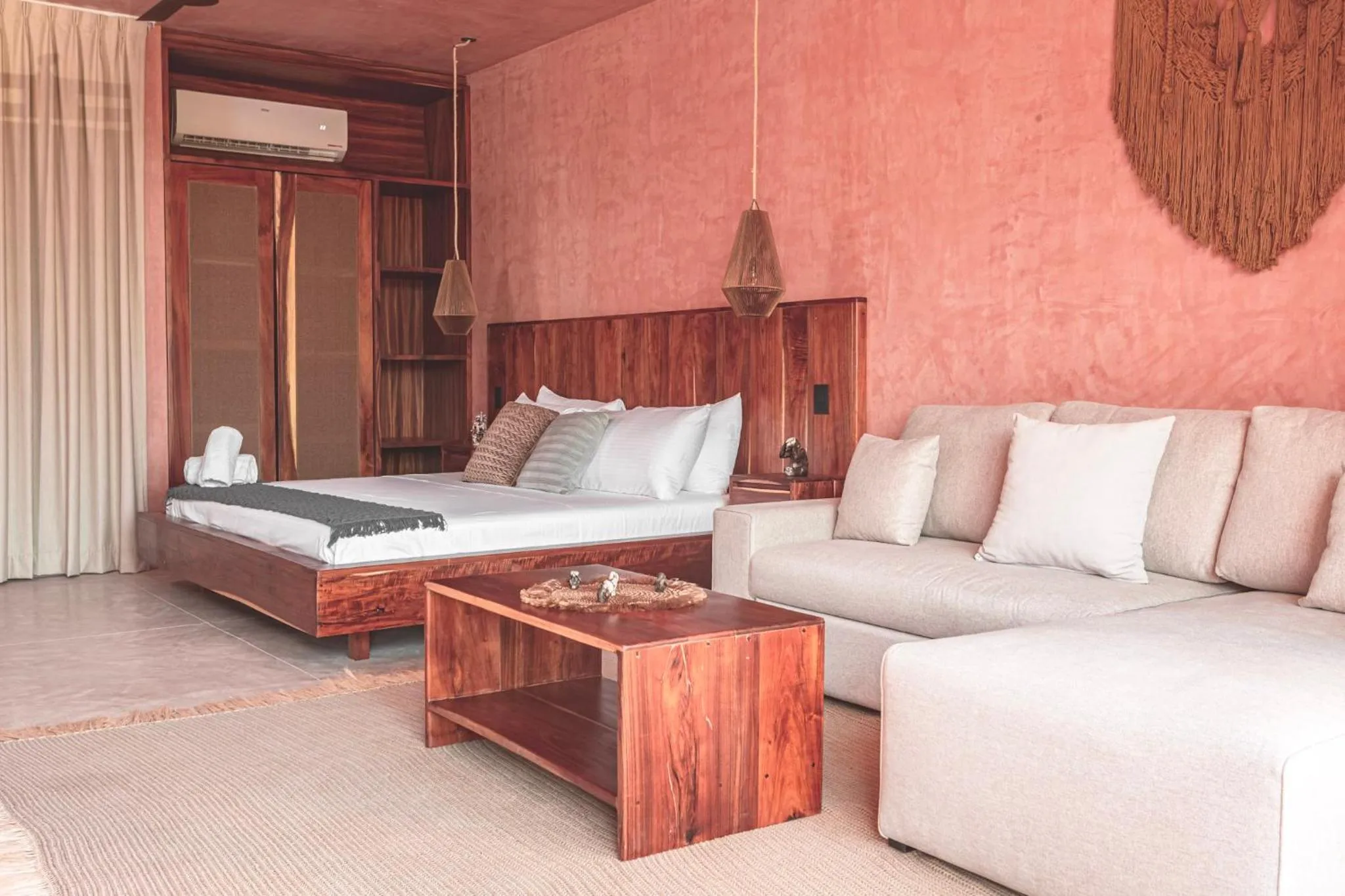 Living room, Bed in Entorno Tulum - Luxury Villas